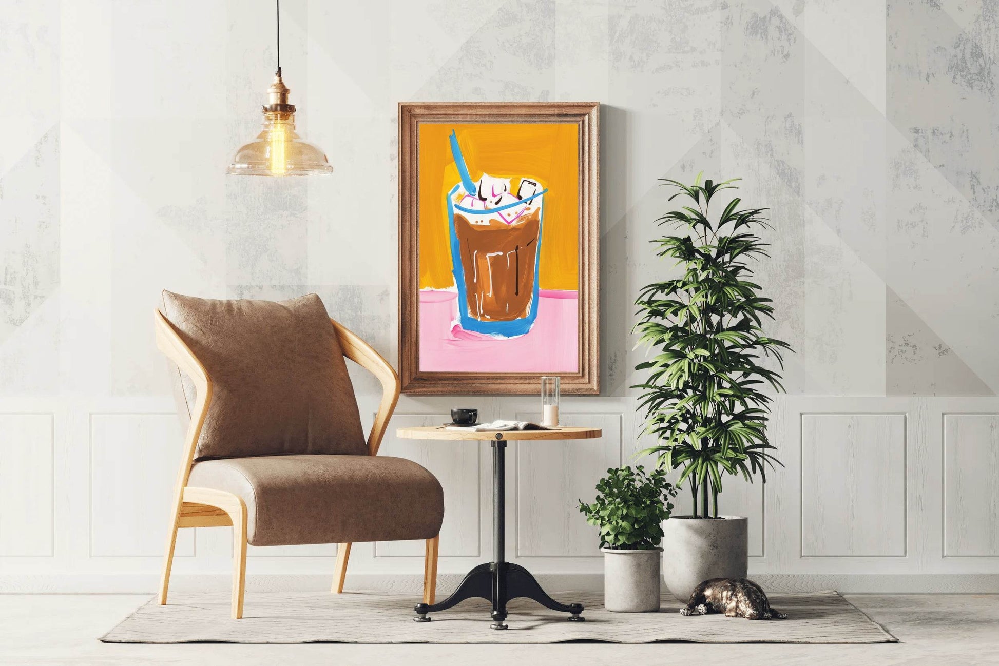 Iced Coffee with Whipped Cream Wall Art - beink online art store