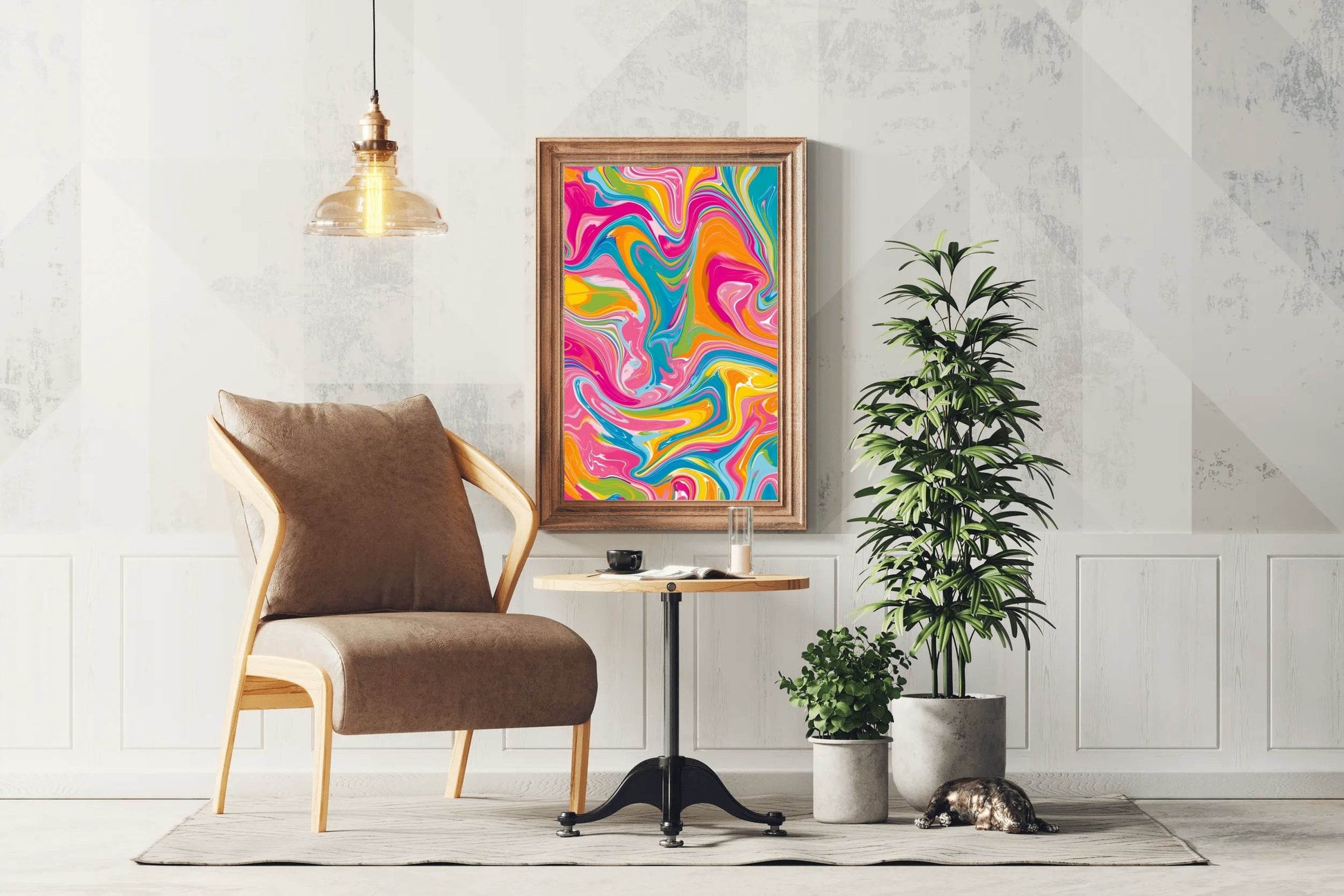 Colorful Oil Painting Background Digital Art - beink online art store