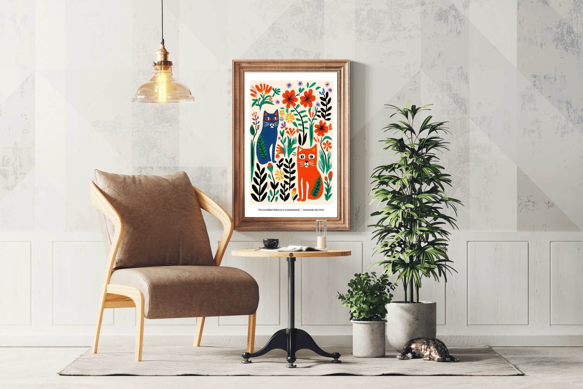 Cats in The Garden Painting - beink online art store