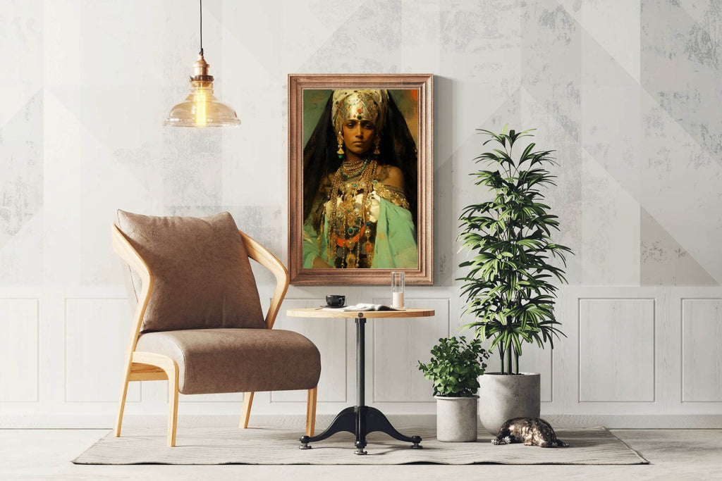Painting The Face Of An Egyptian Woman Wall Art - beink online art store