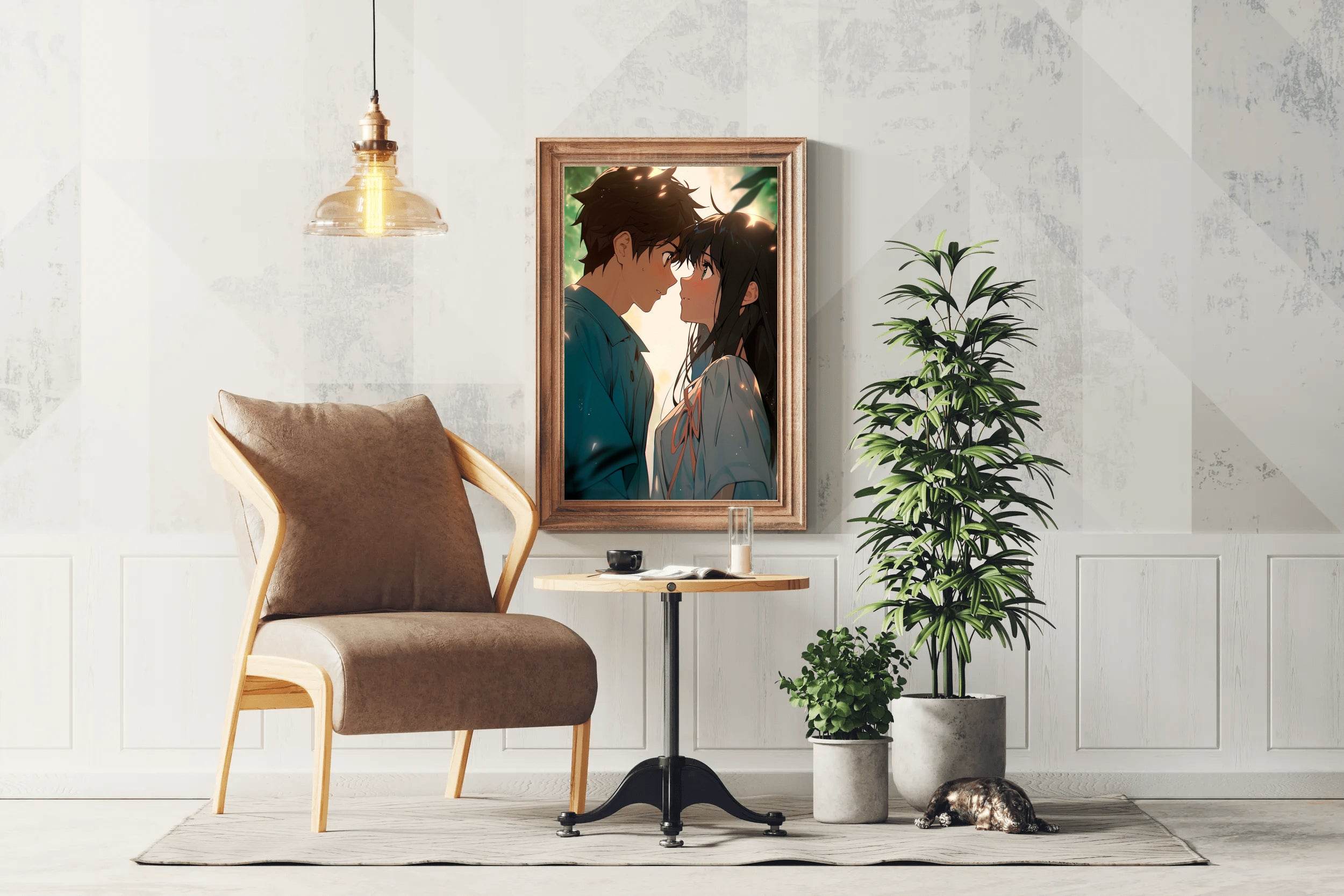 Beautiful Anime couple Wall Art - beink online art store