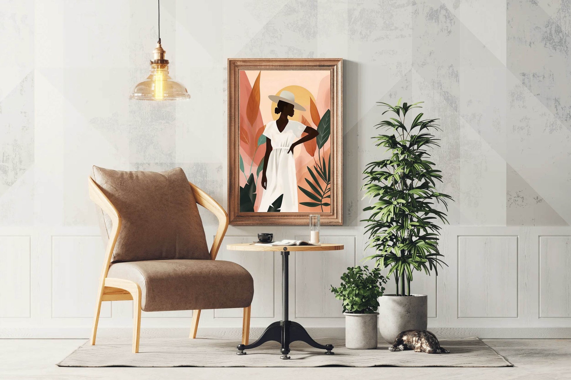 Flowers And Woman Wall Art - beink online art store