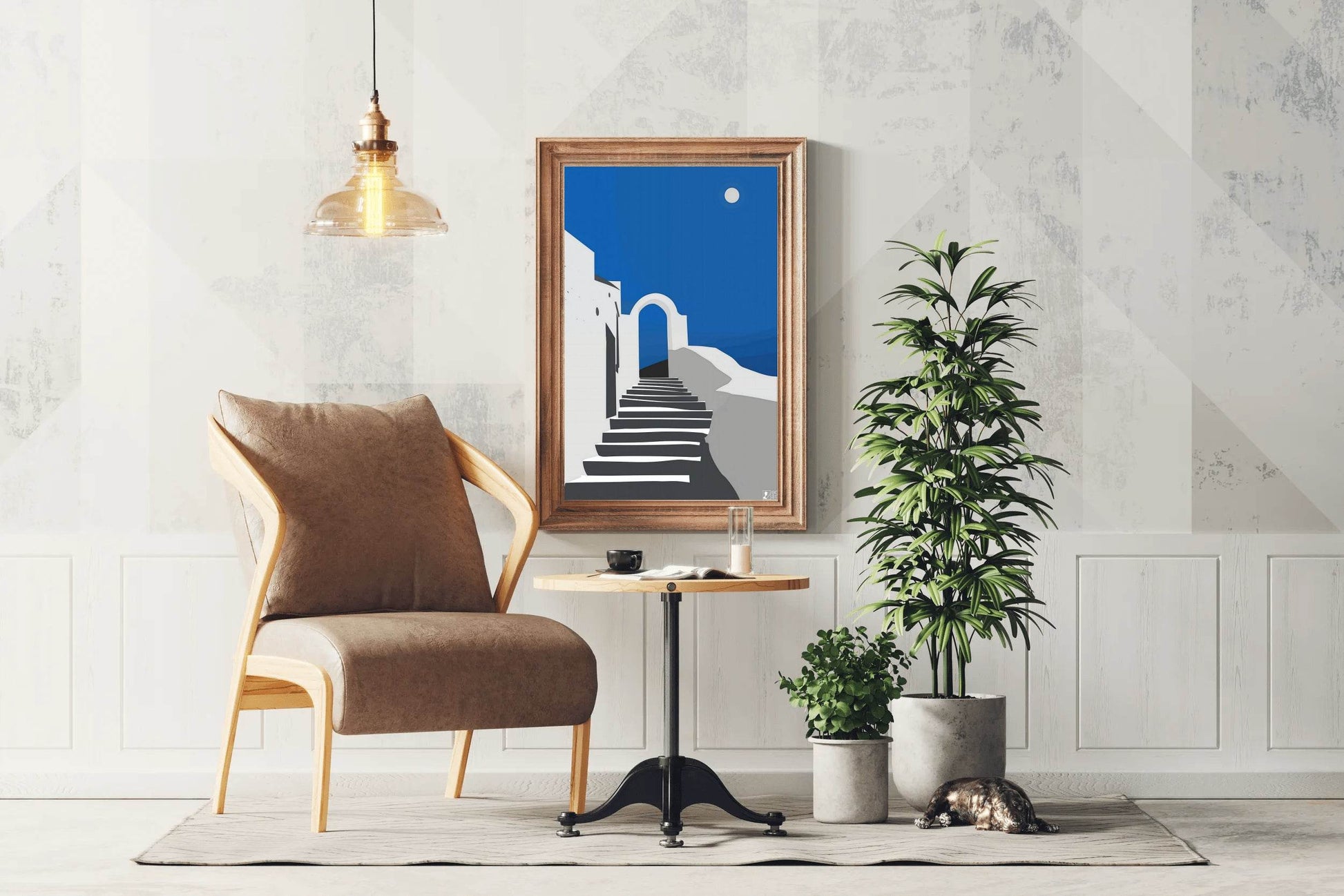 Stairs to the Sky. Santorini - Greece Wall Art - beink online art store