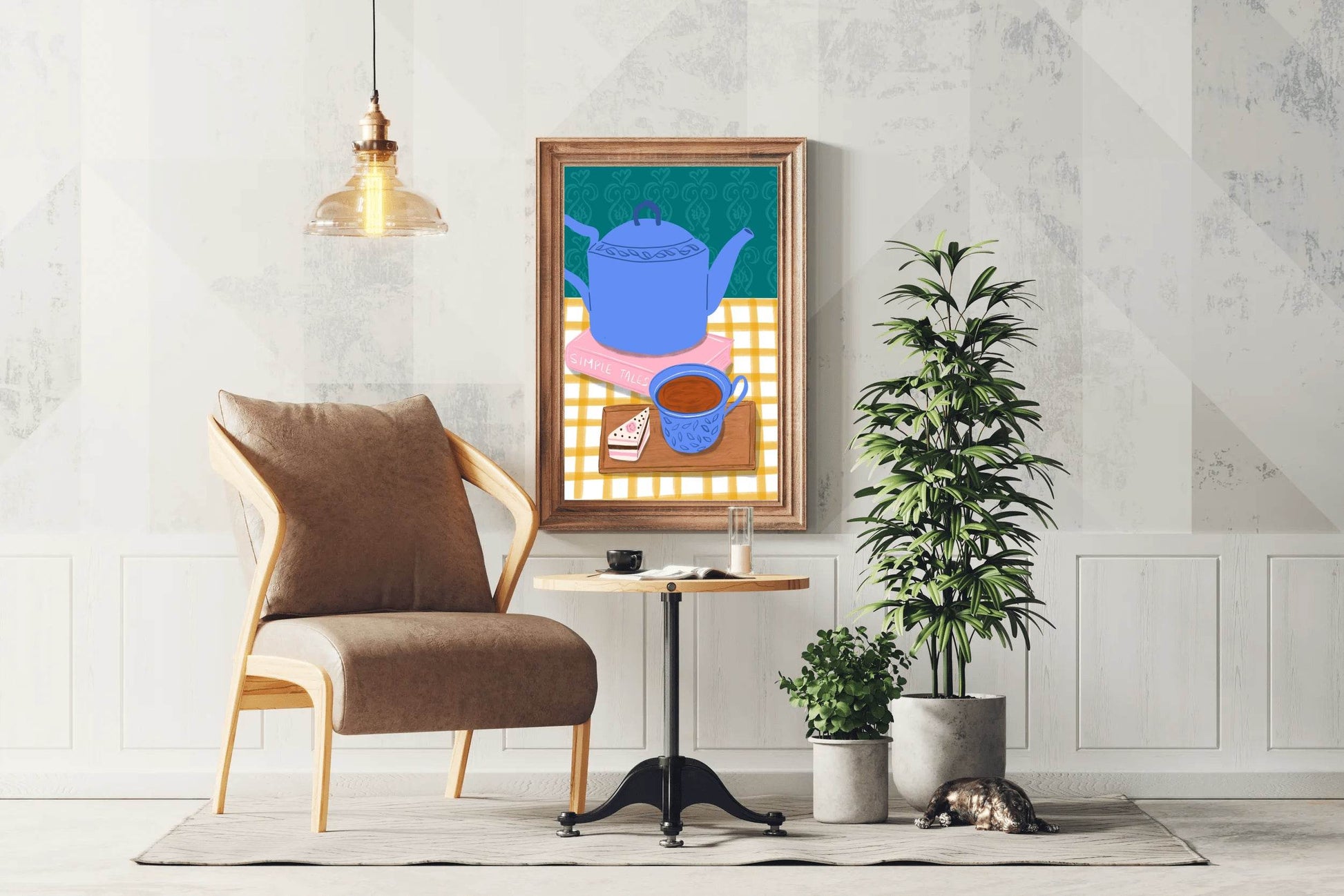 Teapot And Tea Wall Art - beink online art store