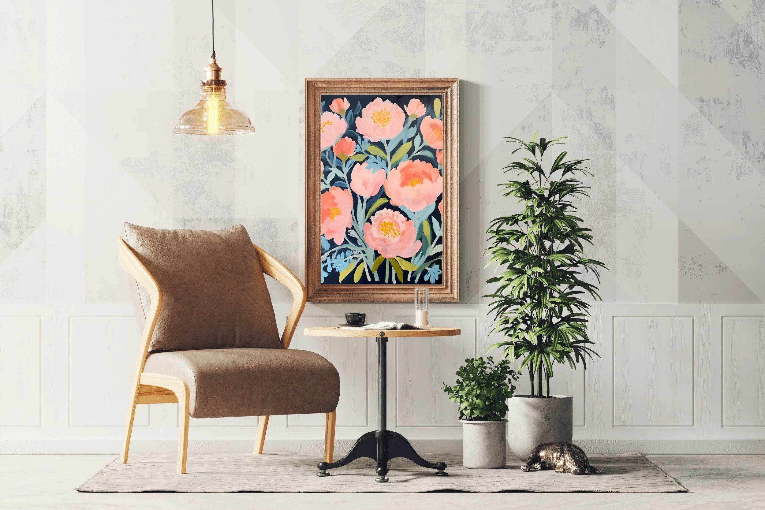 Drawing of Floral Pattern Wall Art - beink online art store