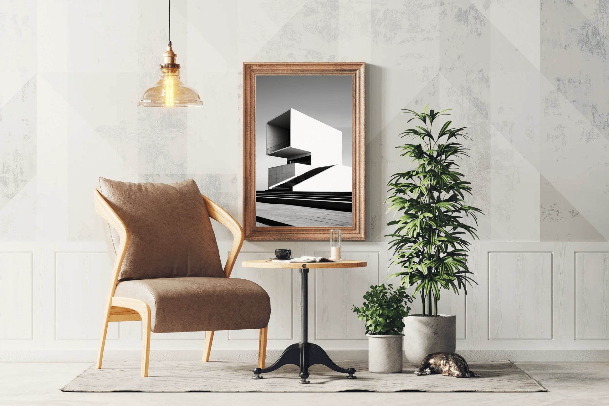 Black And White Villa Wall Art - beink online art store