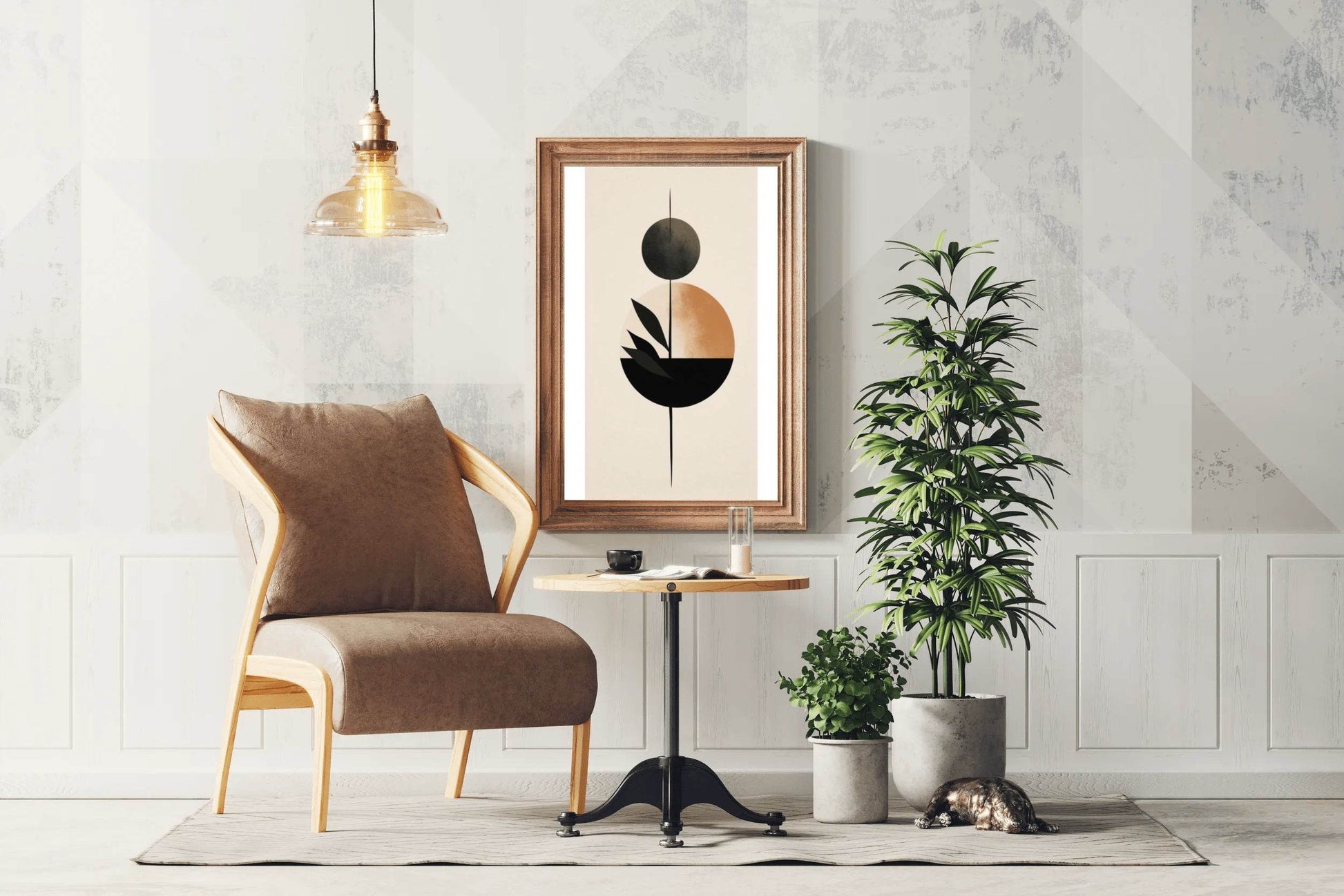 Geometric Circular Shape Abstract Wall Art - beink online art store