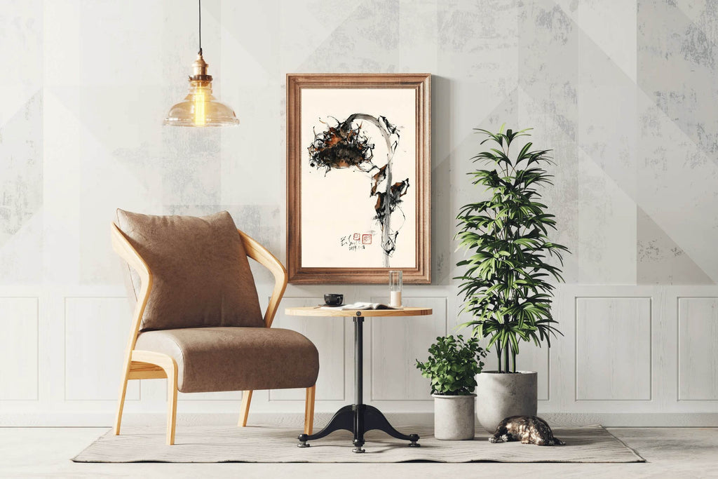 Watercolor Painting of Withered Sunflower Wall Art - beink online art store