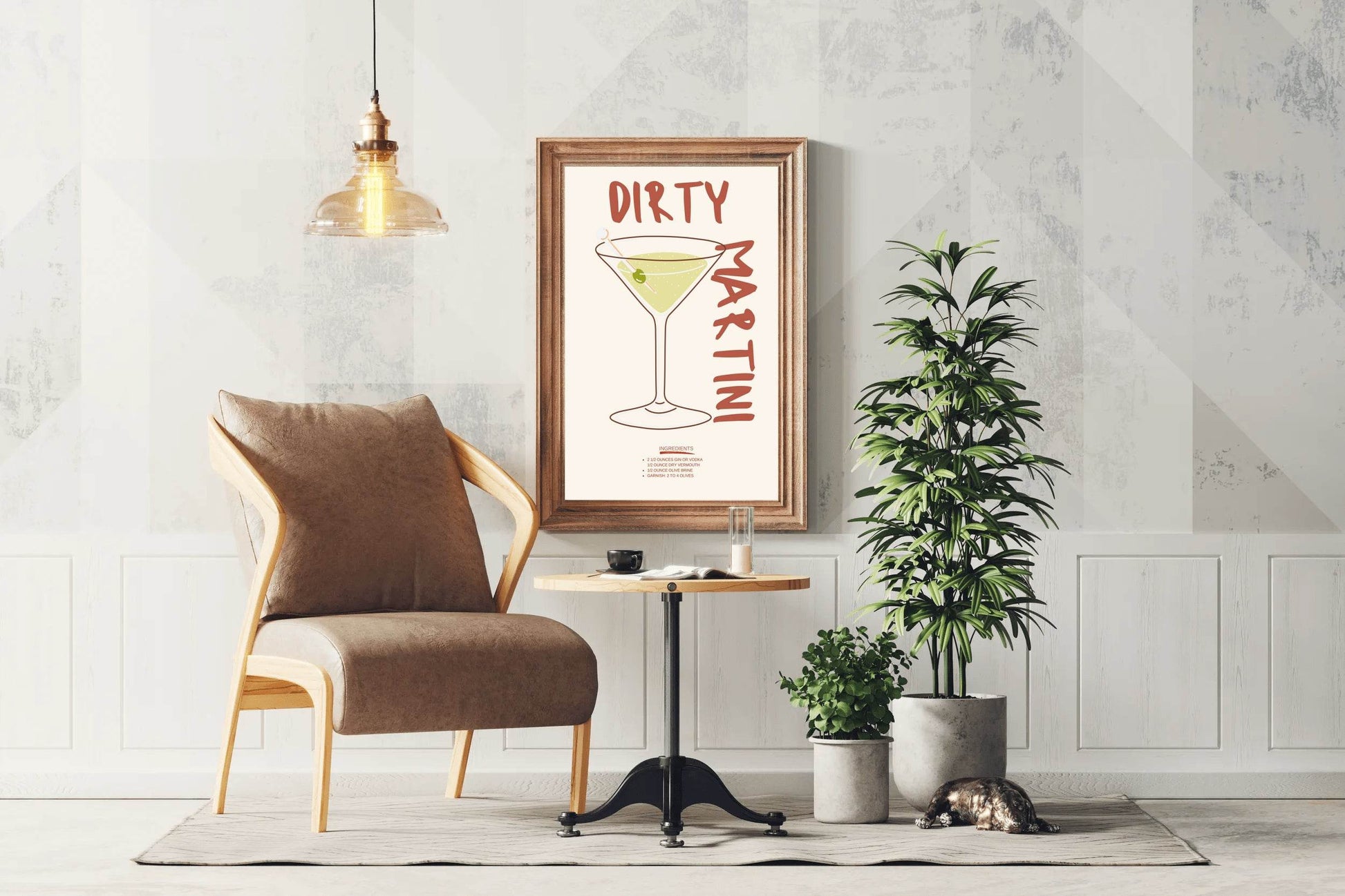 Dirty Martini Cocktail Wall Art - beink online art store