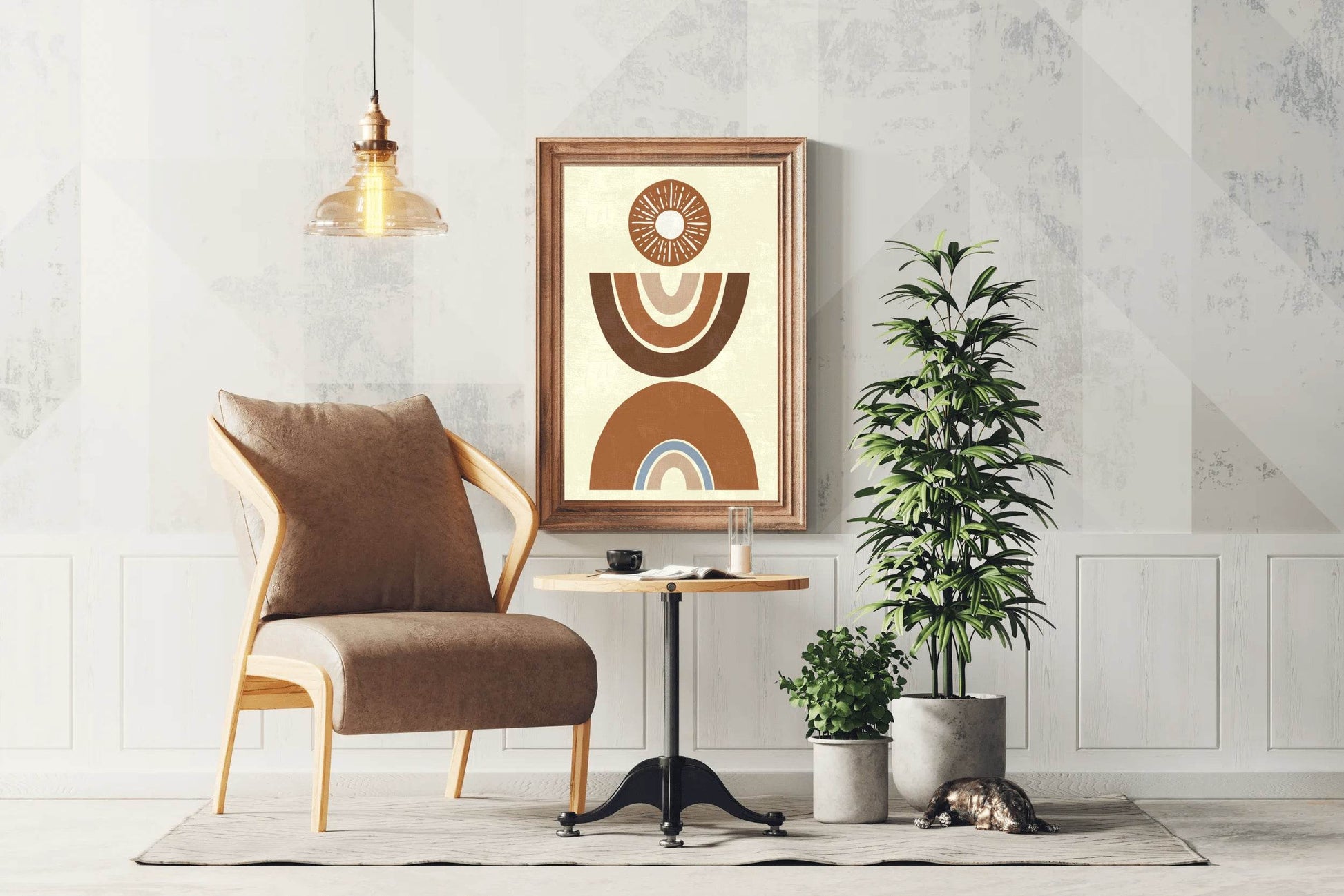 Abstract Composition of Stacked Arches ArtWork - beink online art store