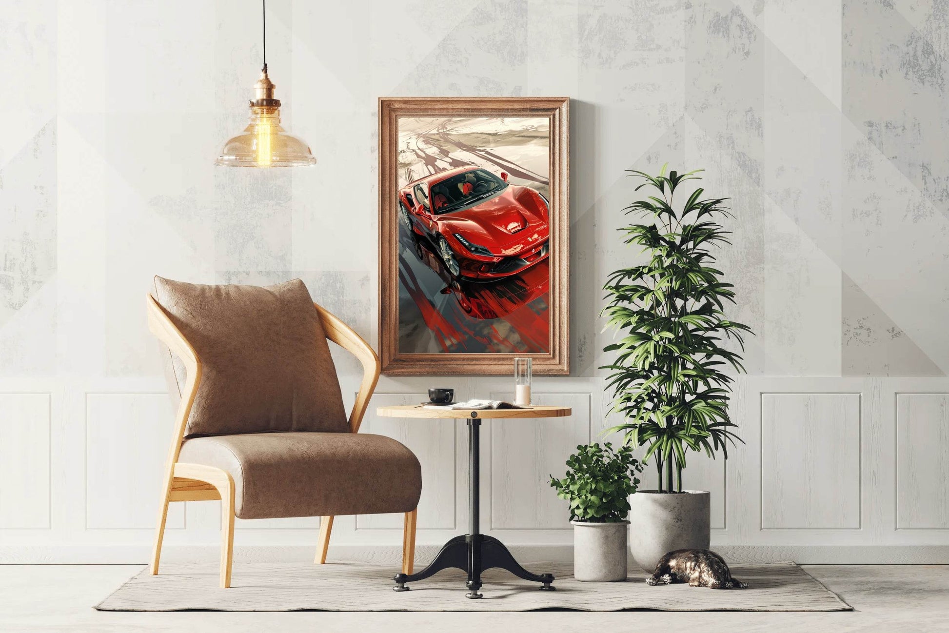 Ferrari F8 Full Red Wall Art - beink online art store