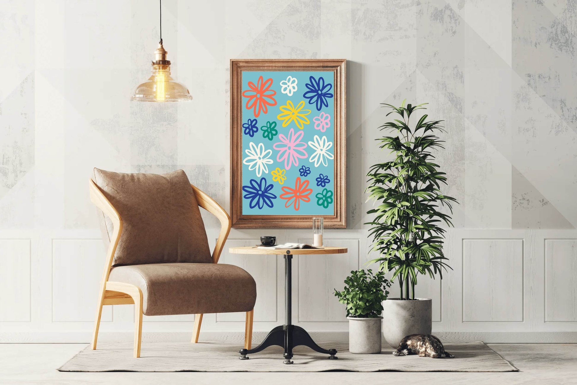 Painting The Leaves of The Spoon Flower Wall Art - beink online art store