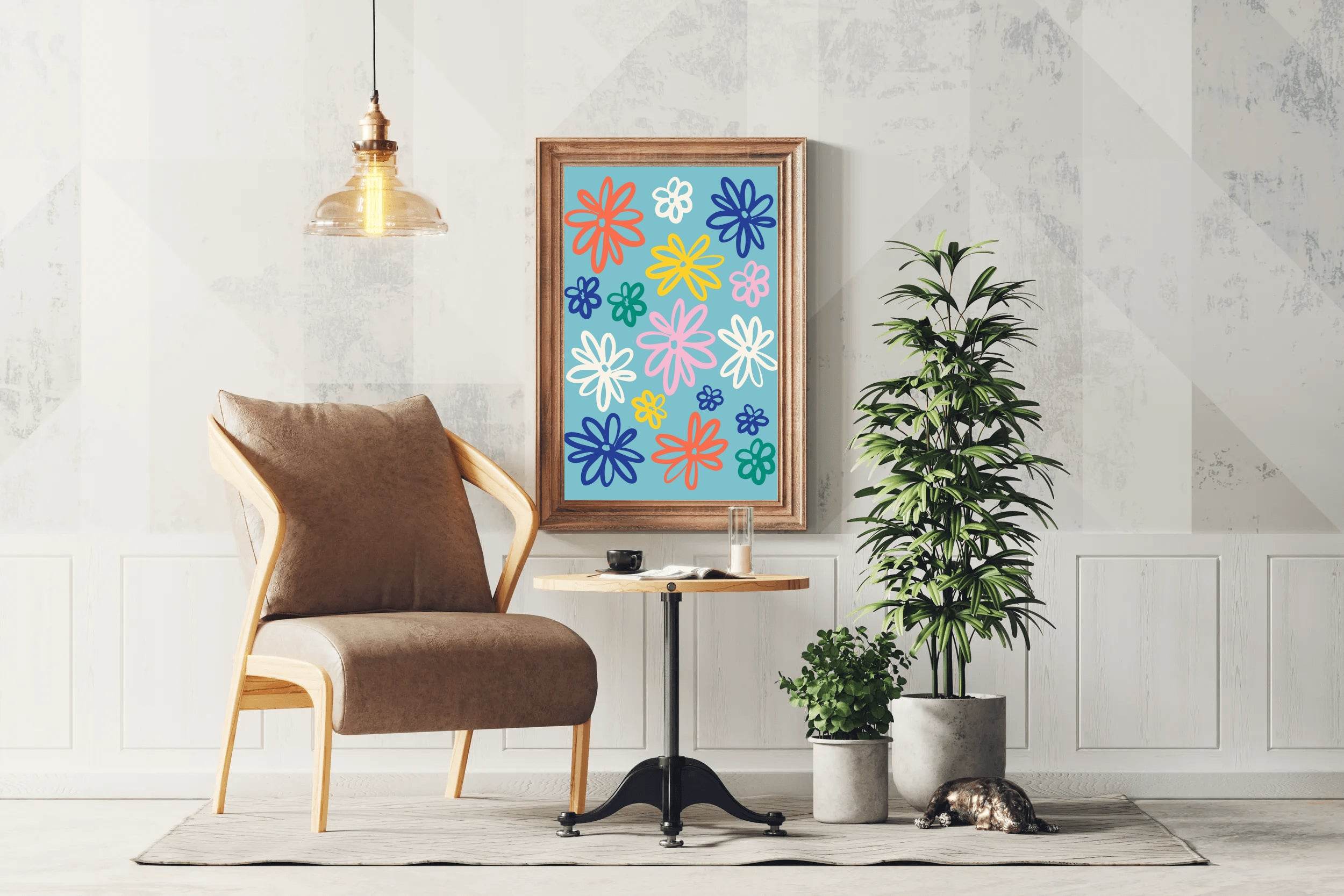 Painting The Leaves of The Spoon Flower Wall Art - beink online art store