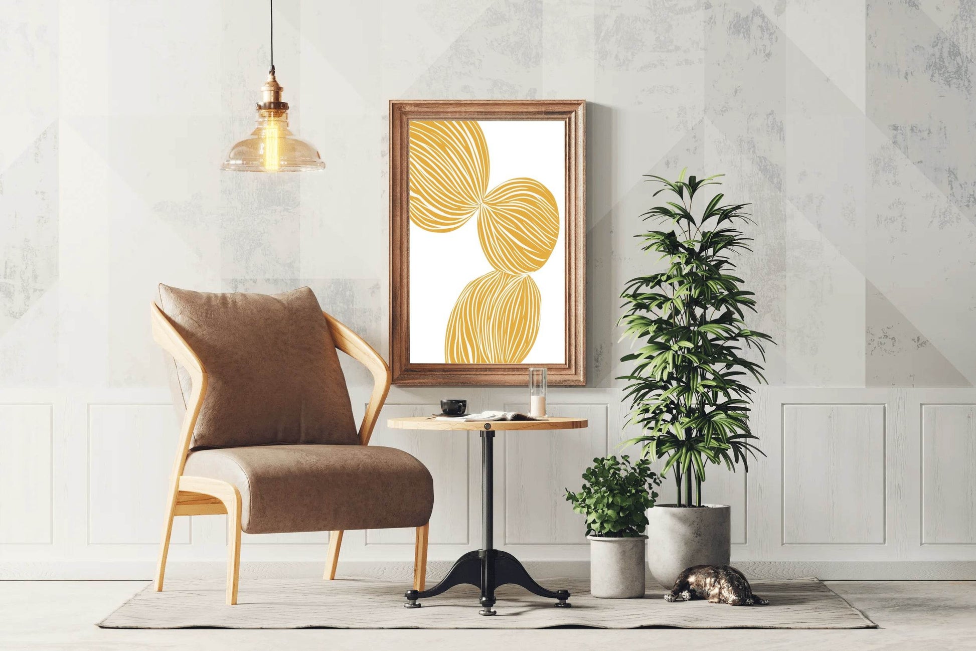 Yellow Braid Wall Art - beink online art store