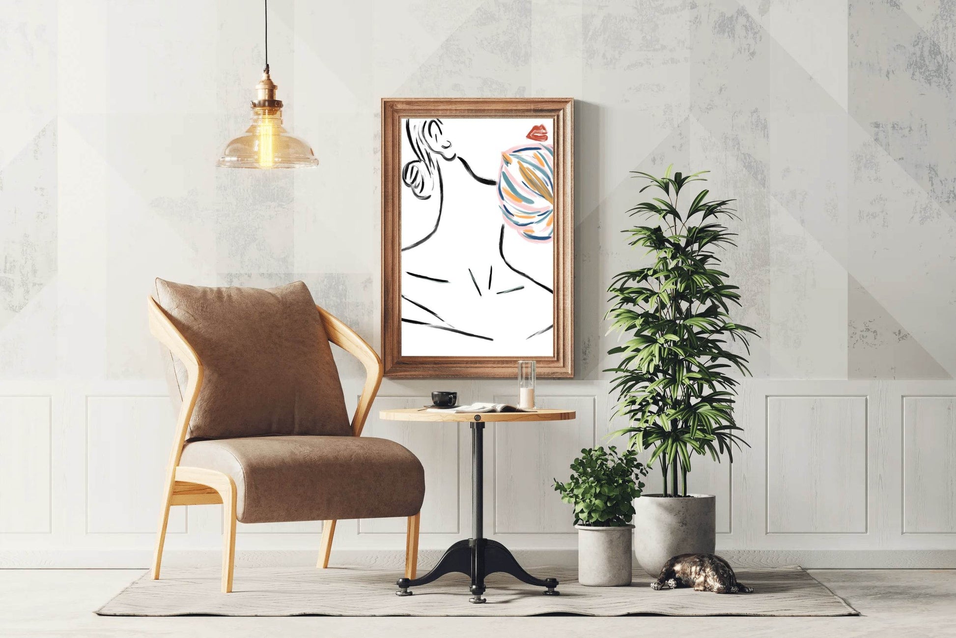 Painting of A Woman's Neck Wall Art - beink online art store