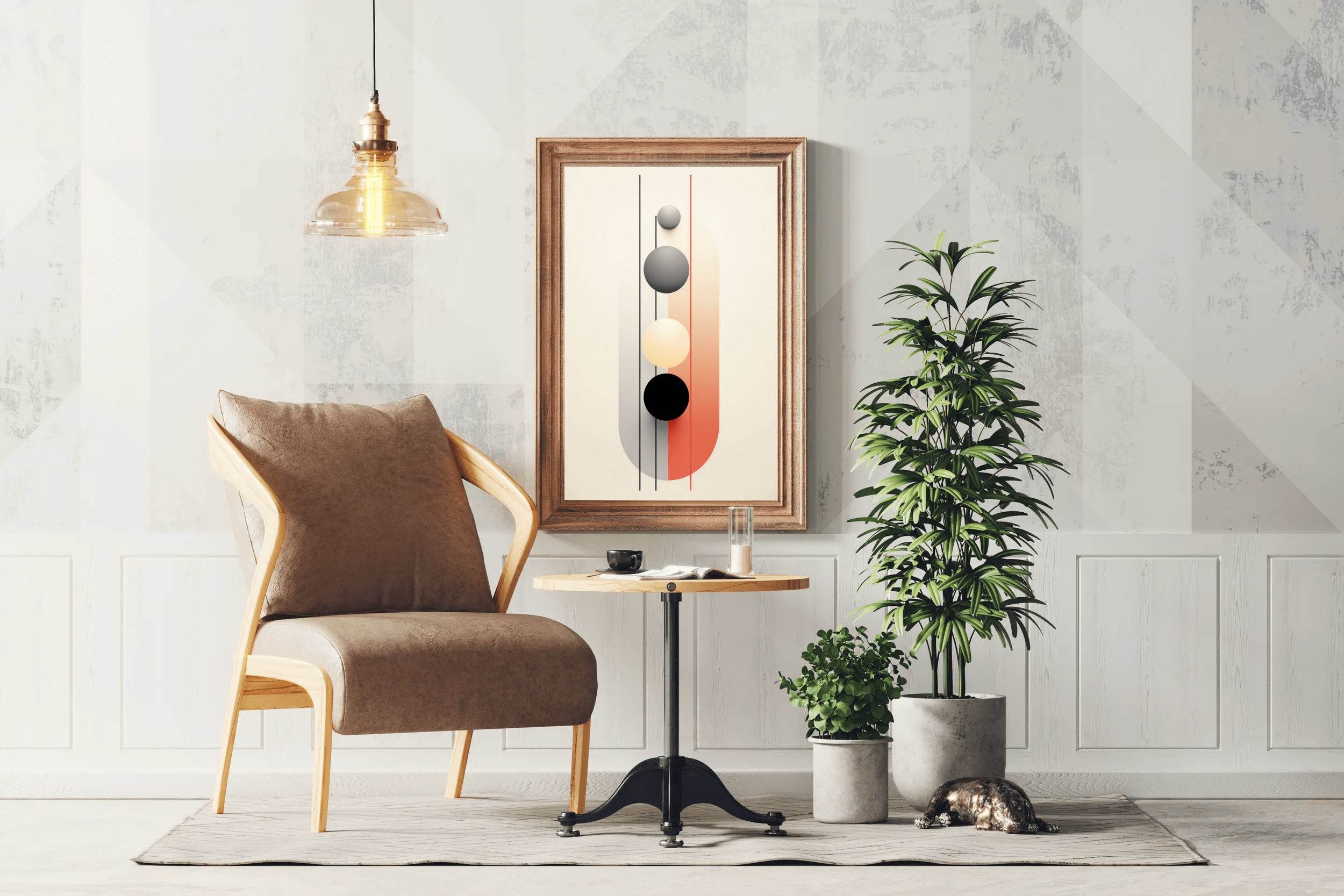 Geometric Shapes Circle Abstract Wall Art - beink online art store