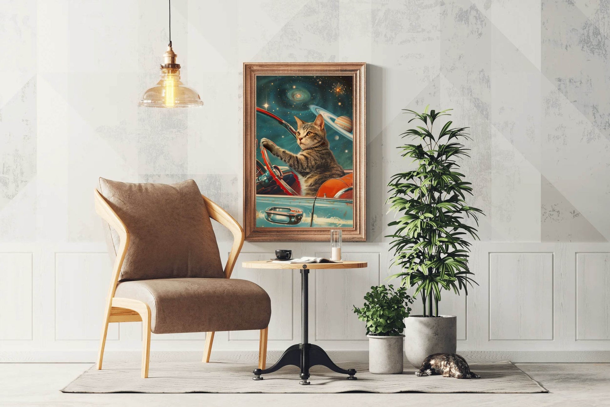 Driving A Cat in Space Wall Art - beink online art store