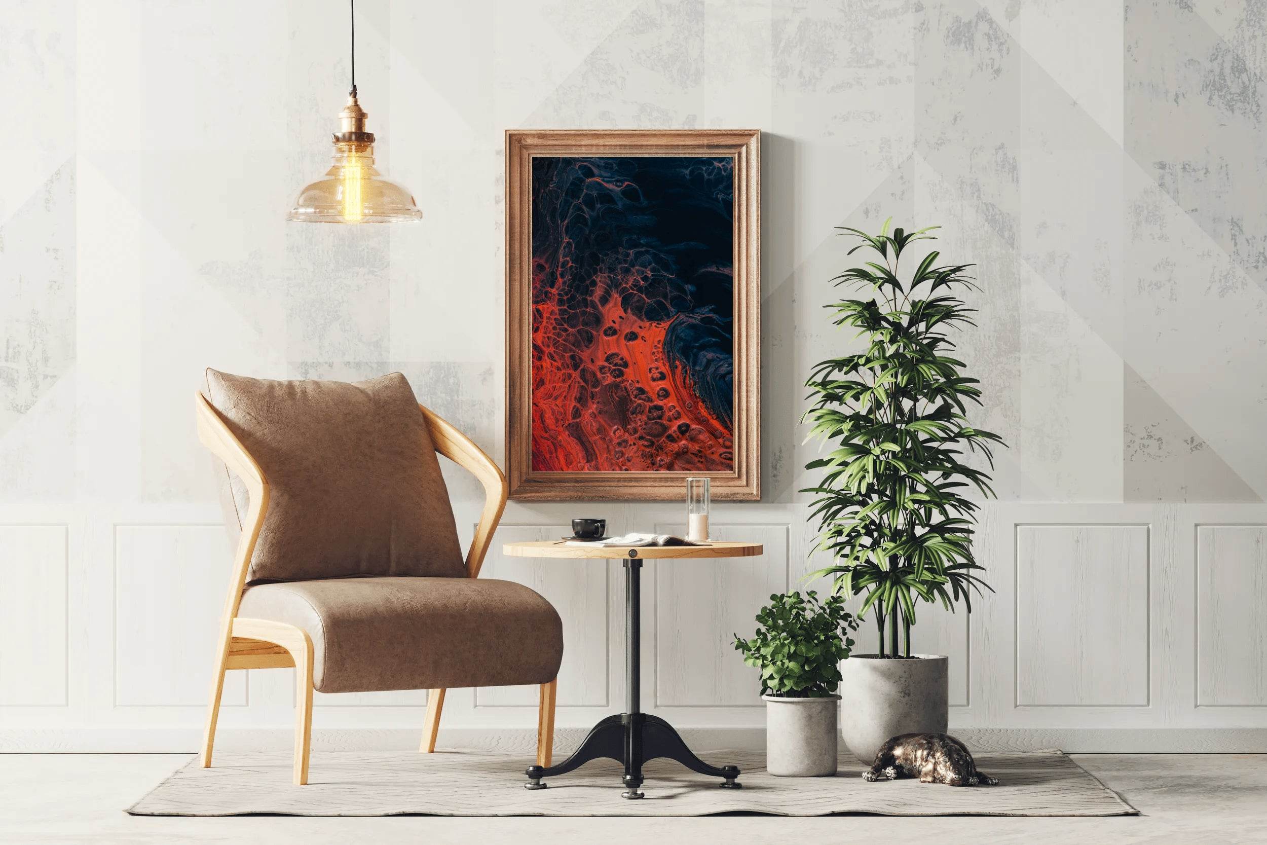 Fire burning Abstract Wall Art - beink online art store