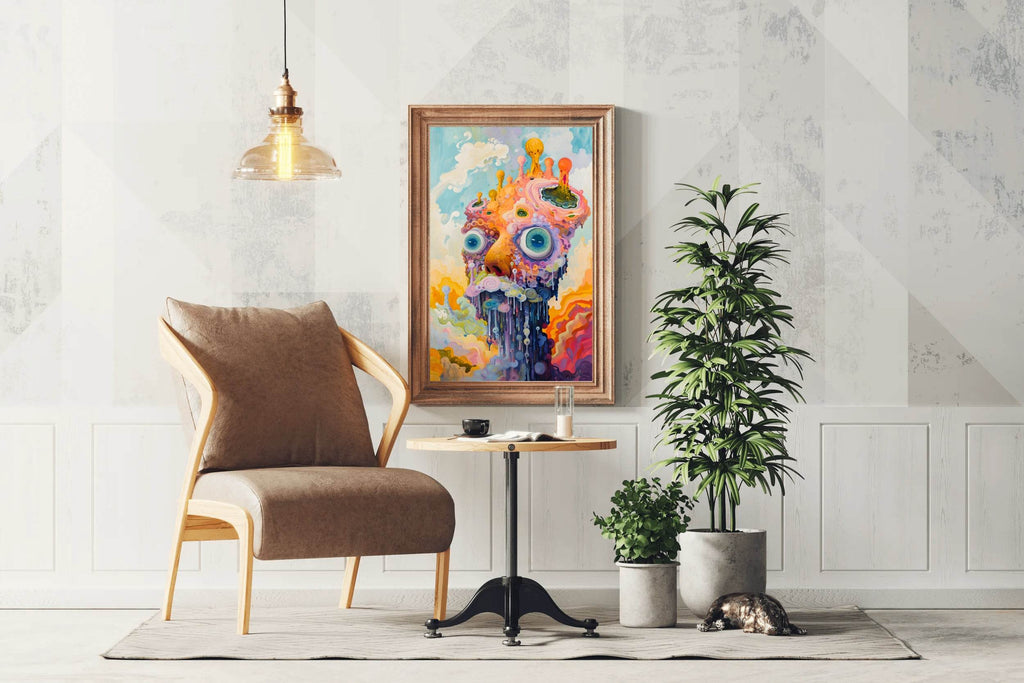 Master Flame Psychedelic Themed Aesthetic Wall Art - beink online art store