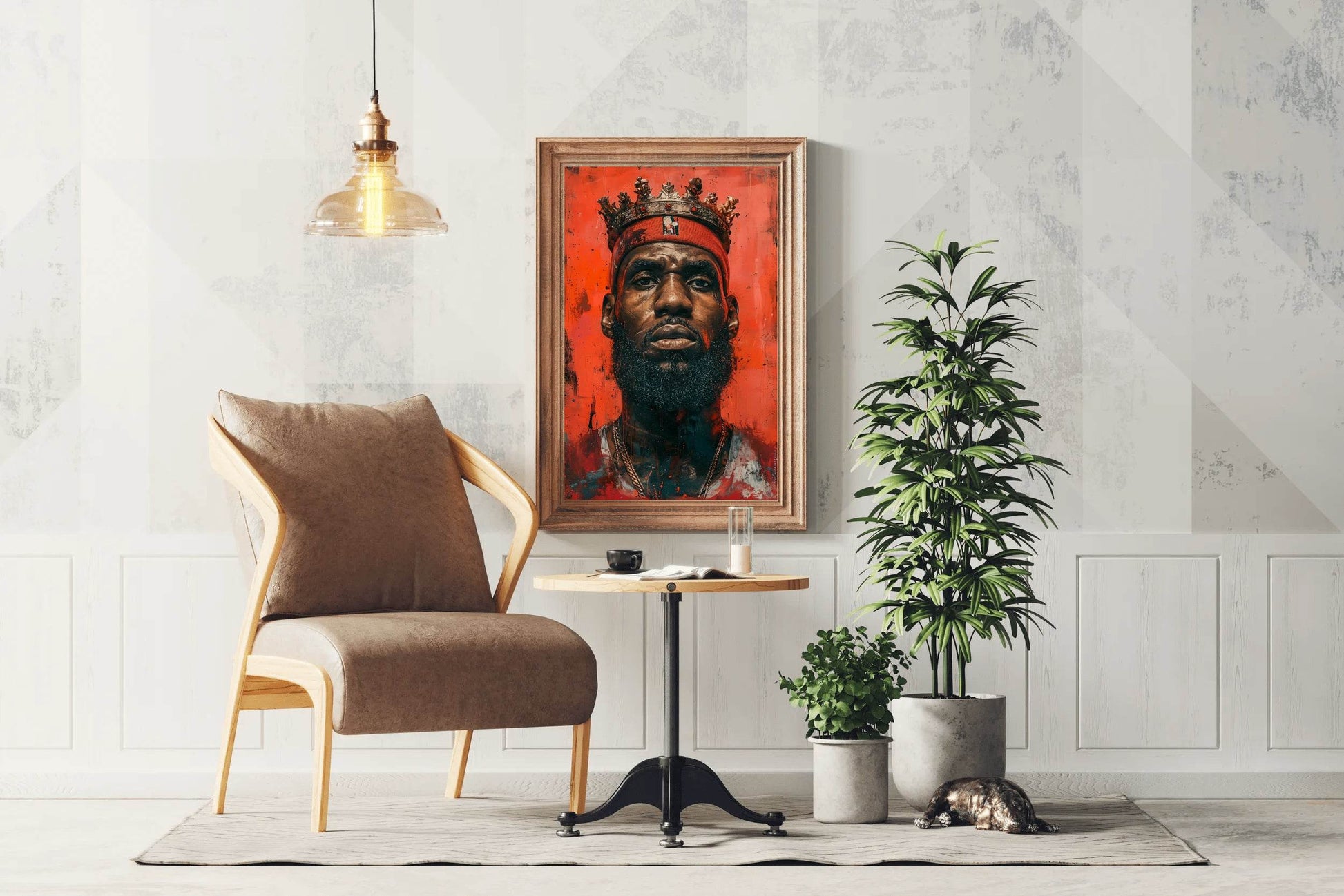 Master Flame Sports Aesthetic Wall Art Poster for Living Room, Home & Wall Decor | Basketball | King LeBron James - beink online art store