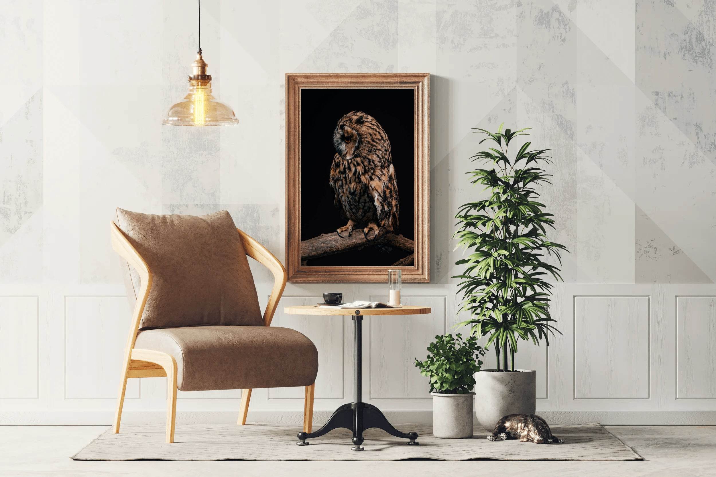 Long-Eared Owl Animal Wall Art - beink online art store