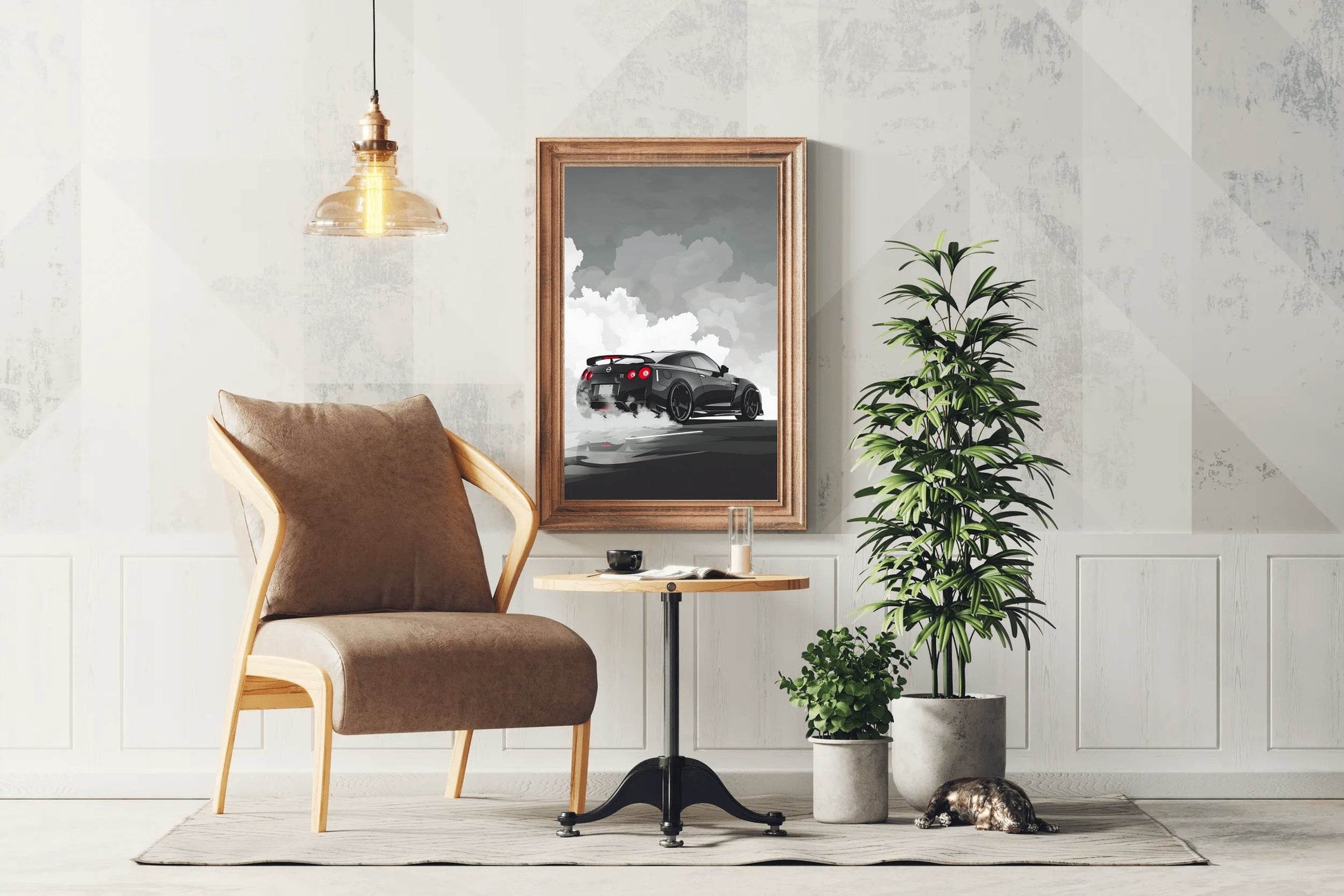 Nissan Gtr R35 BLACK Wall Art - beink online art store