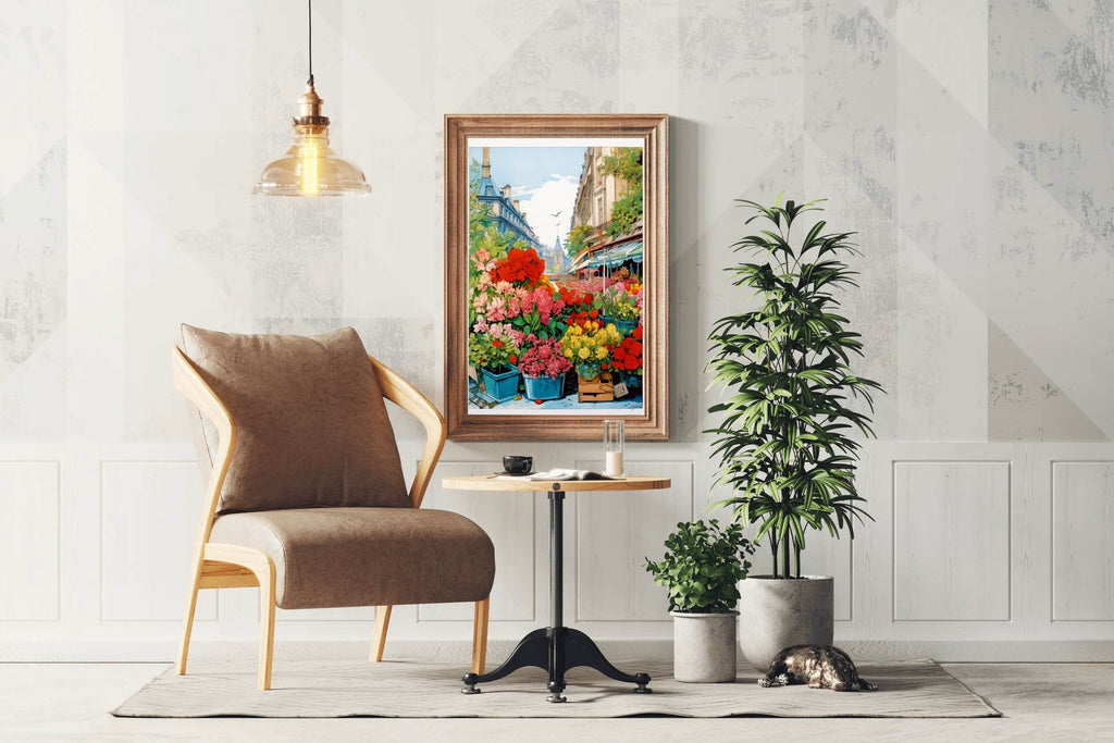 Colorful Flower Market in Paris Wall Art - beink online art store