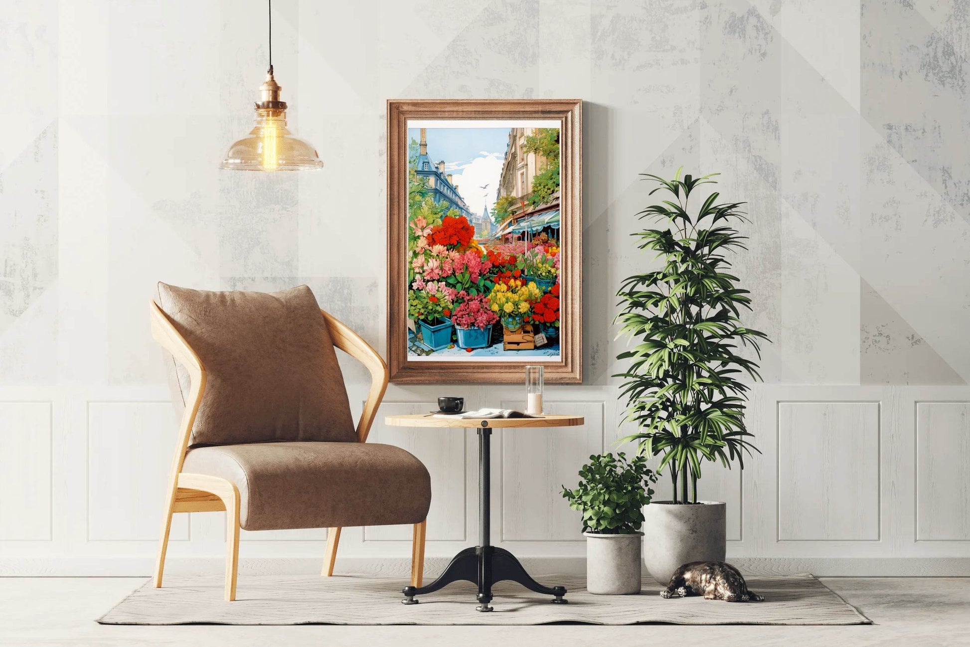 Colorful Flower Market in Paris Wall Art - beink online art store