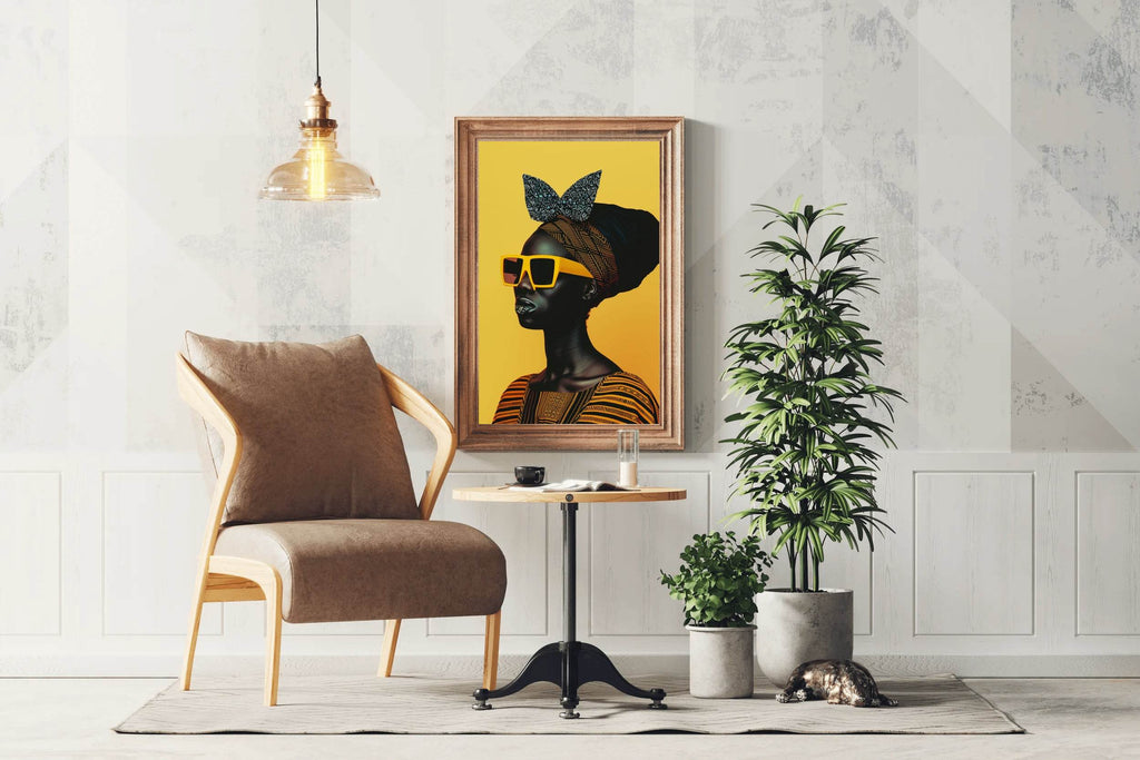 Black Woman Fashion Wall Art - beink online art store
