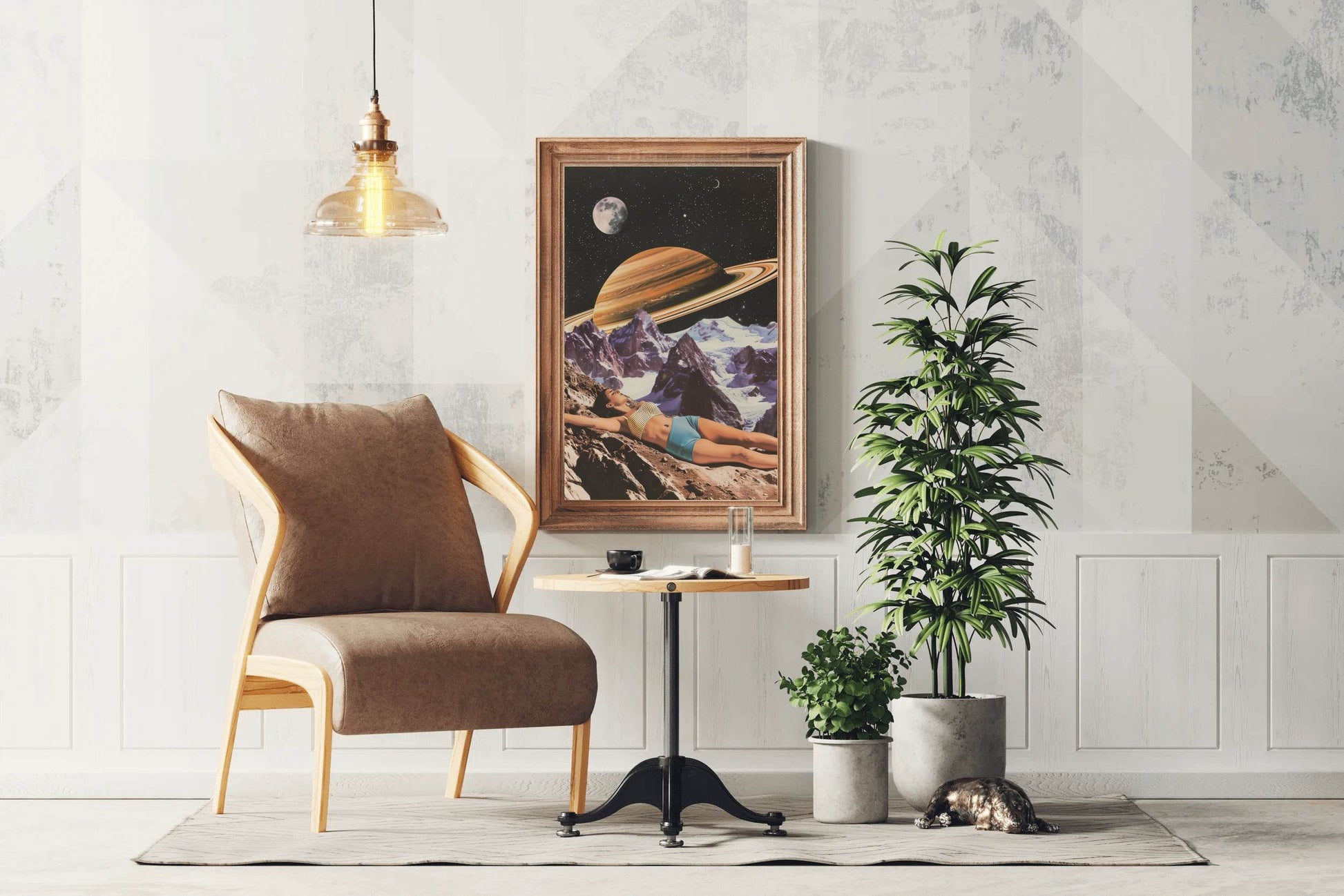 Woman Sleeping in Space Wall Art - beink online art store