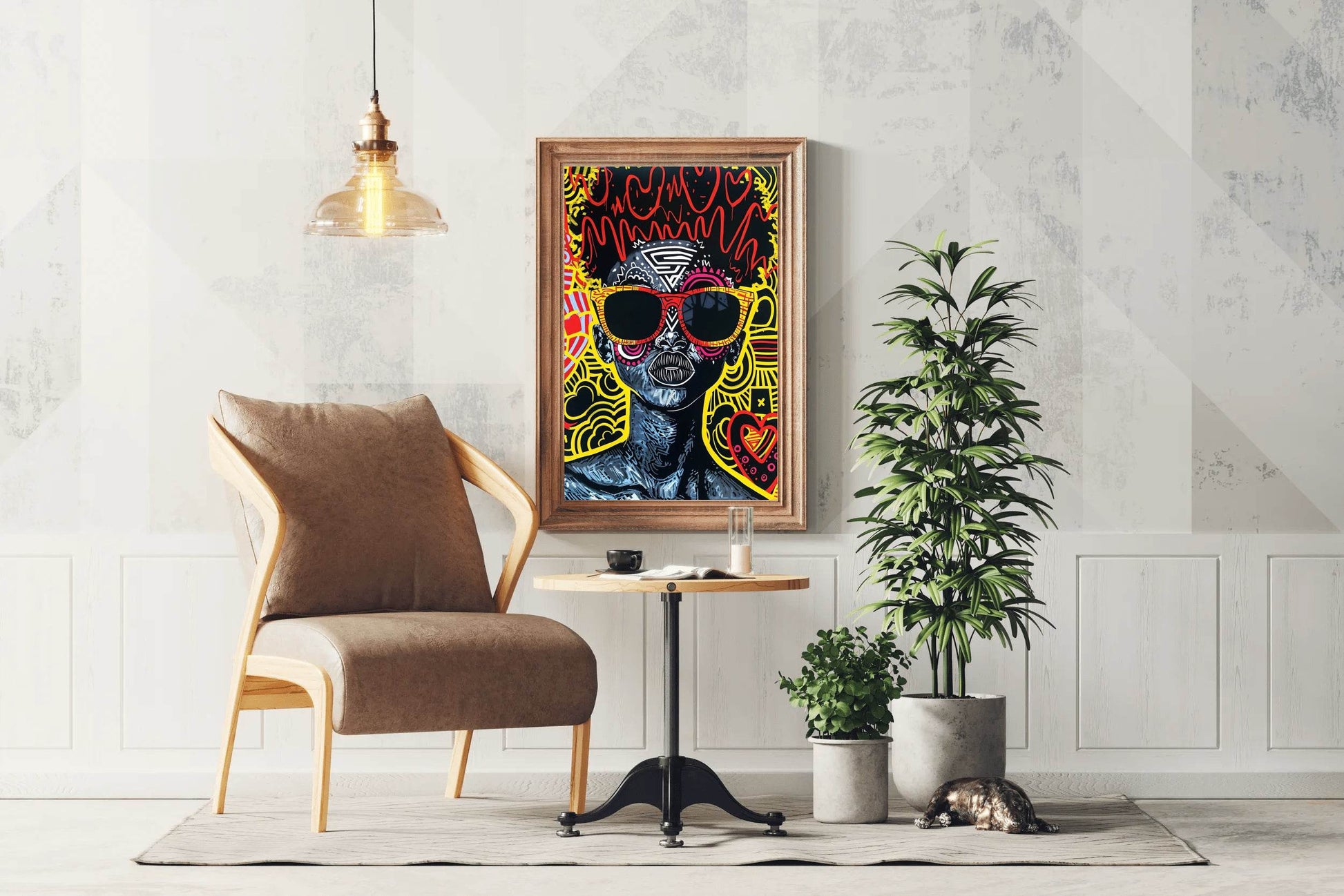 Funky Afro Wall Art - beink online art store
