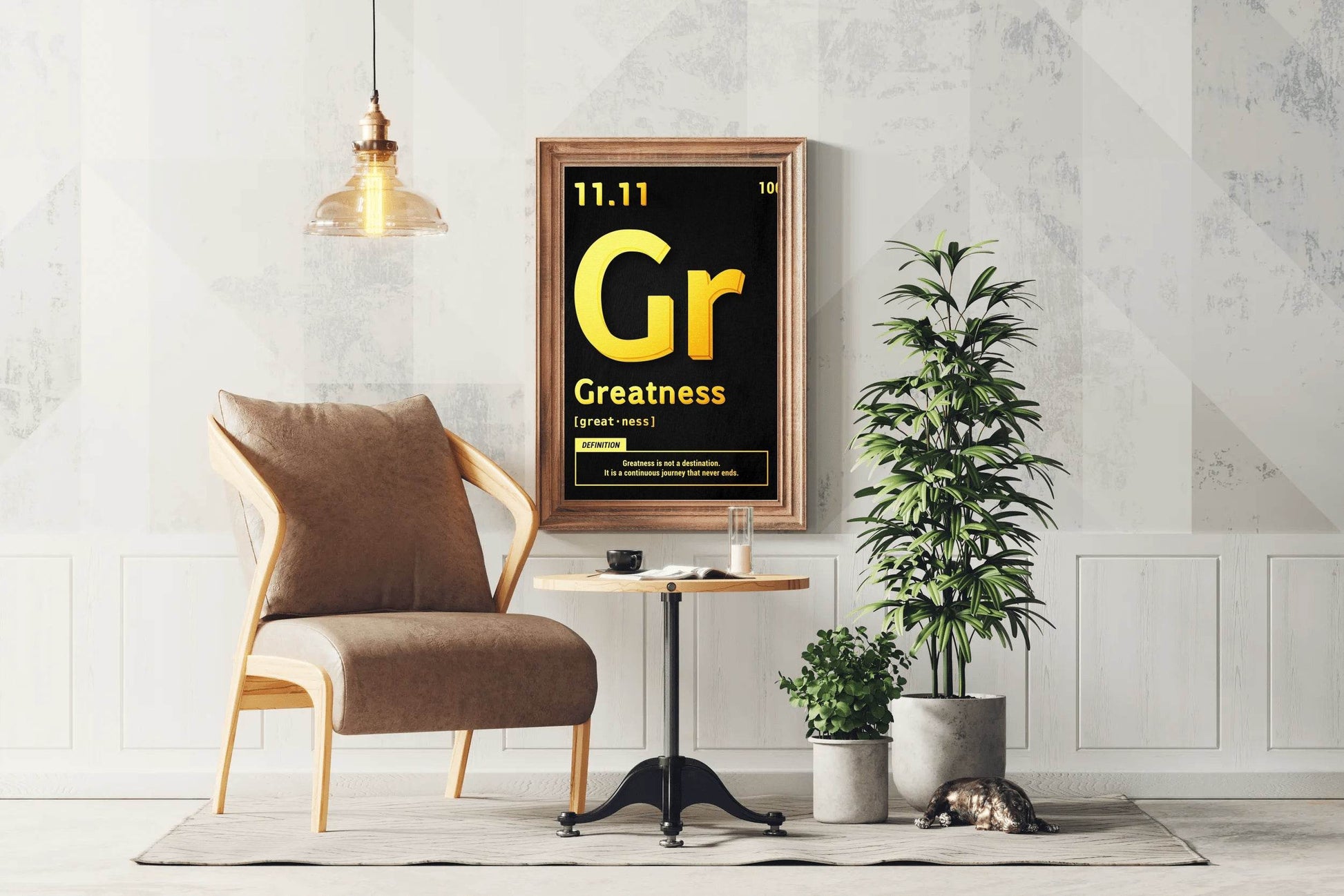 11.11 Greatness Motivational Gold Wall Art - beink online art store