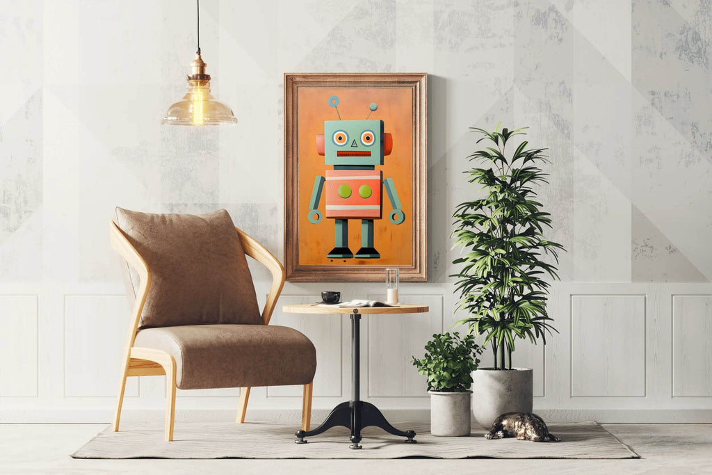 Vintage Toy Robot Kids Wall Art - beink online art store