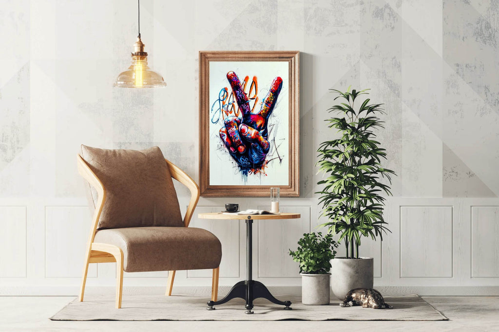 Peace Sign Graffiti Wall Art - beink online art store
