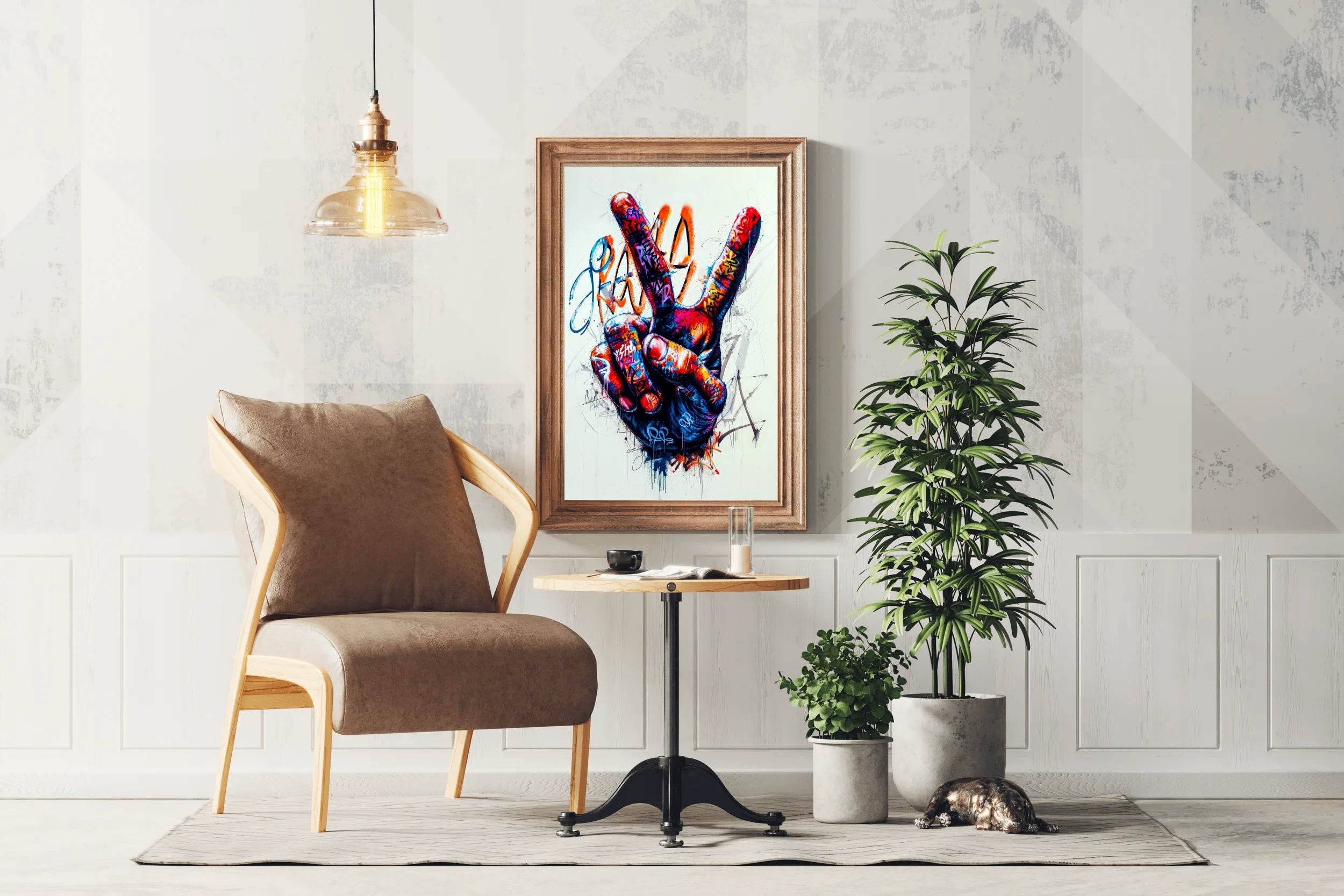 Peace Sign Graffiti Wall Art - beink online art store