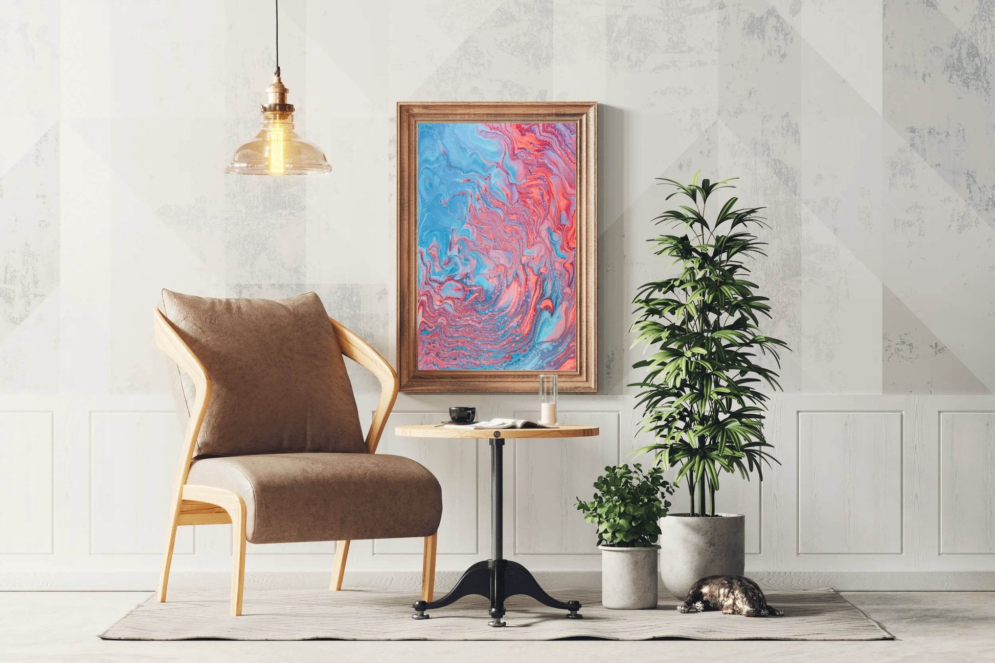 Liquid Waves Abstract Wall Art - beink online art store