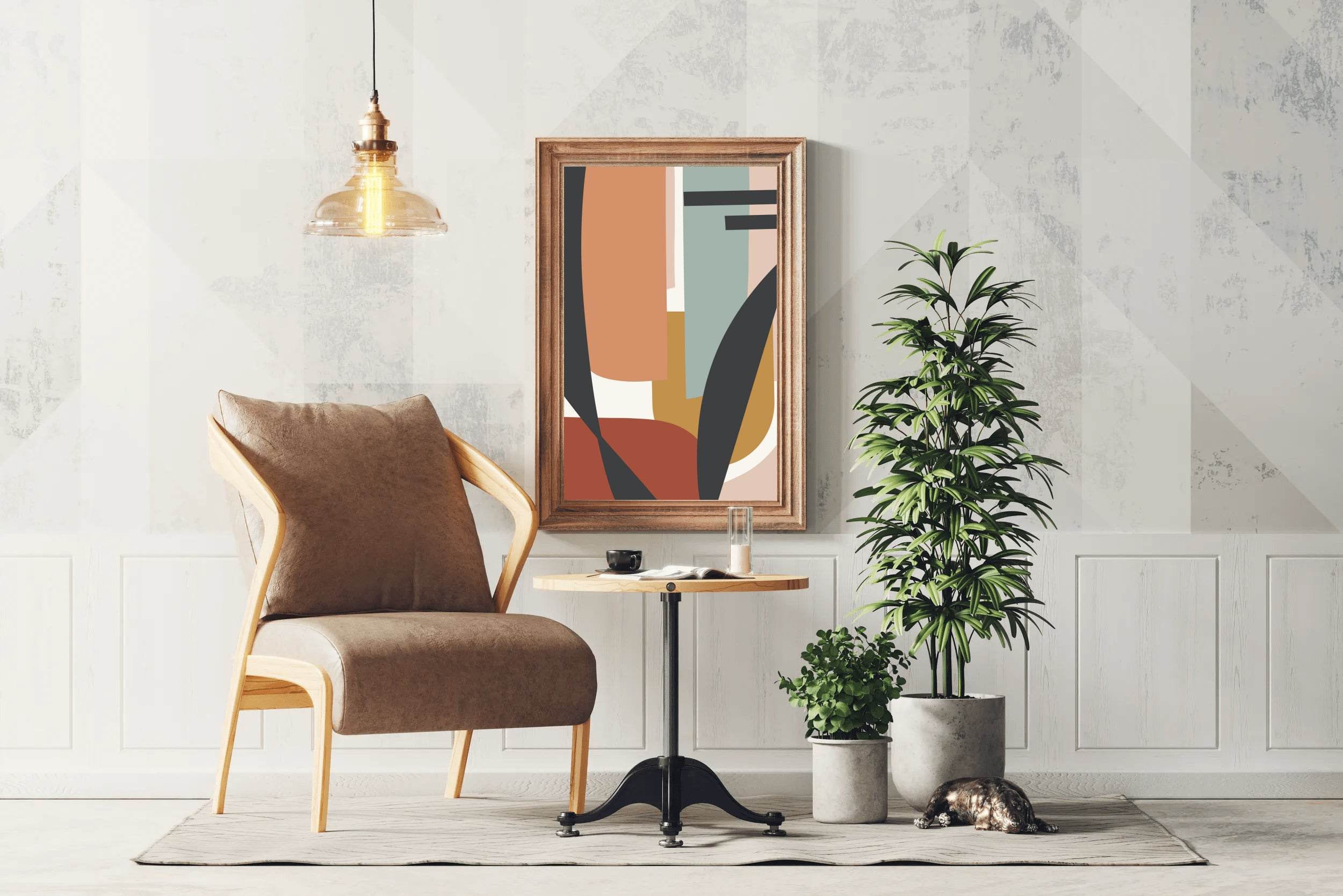 Illustration Abstract Design with Various Shapes ArtWork - beink online art store