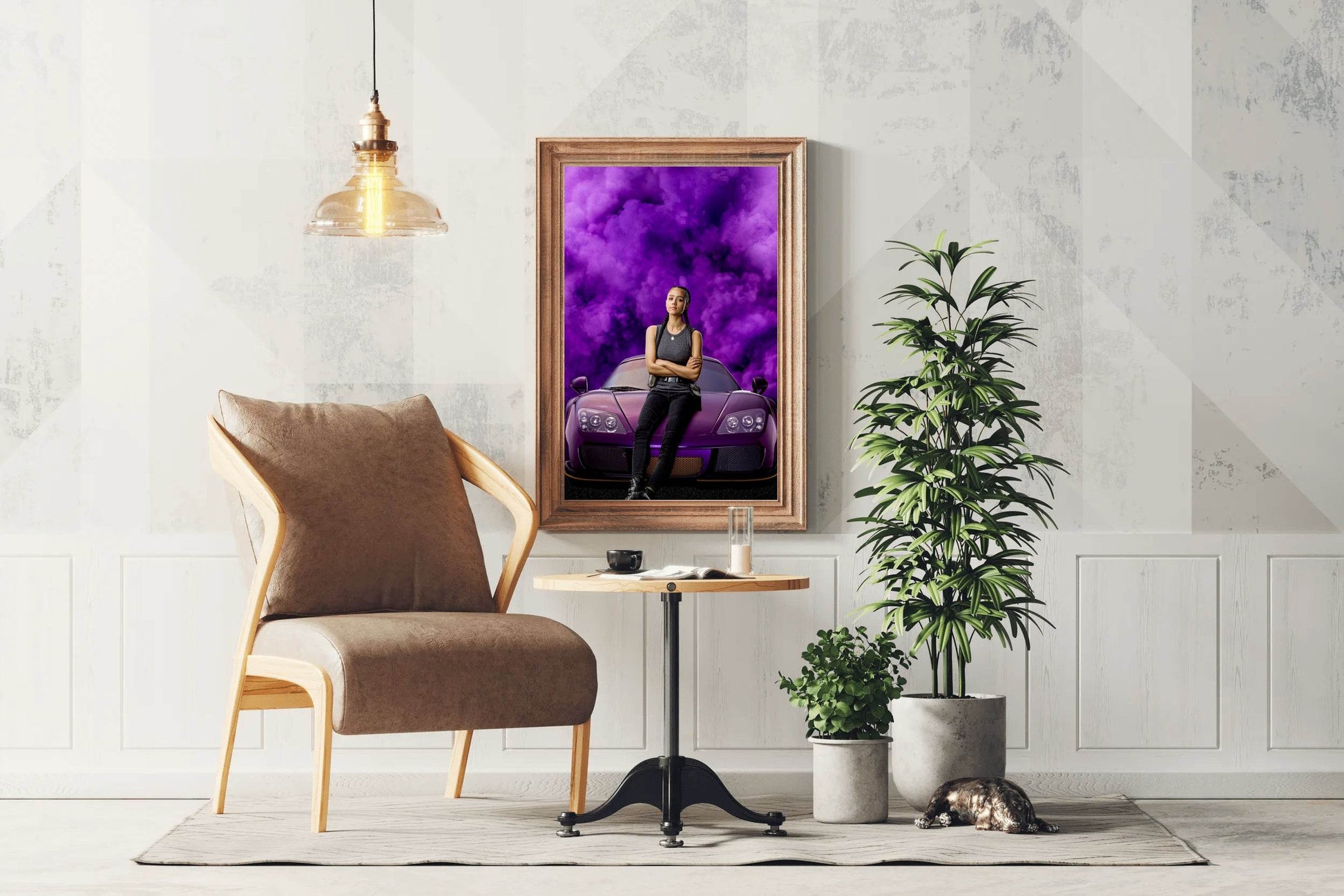 Fast and Furious 9 with Purple Smoke Background Wall Art - beink online art store