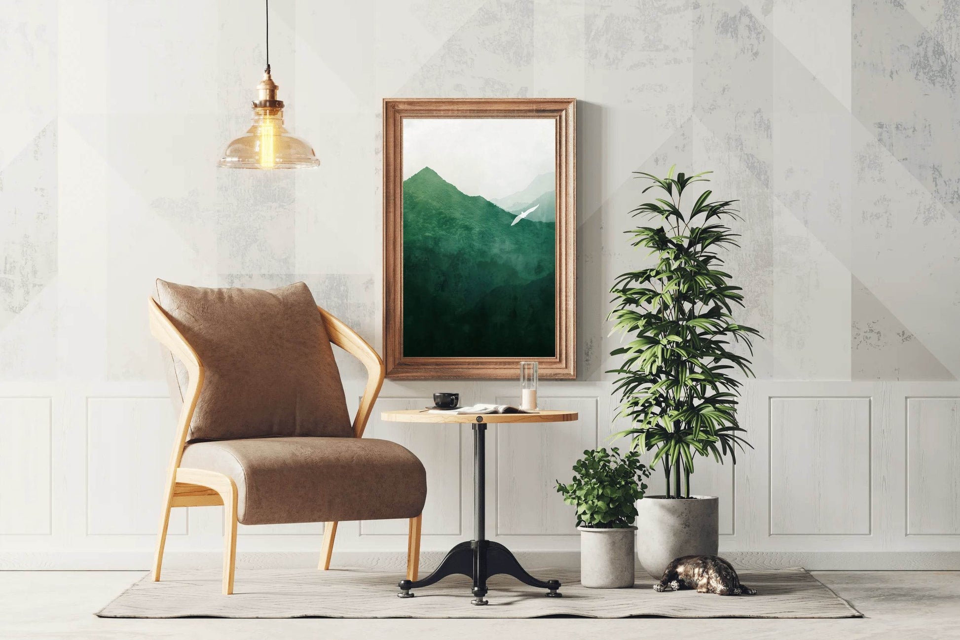 Mountain Forest Painting Wall Art - beink online art store