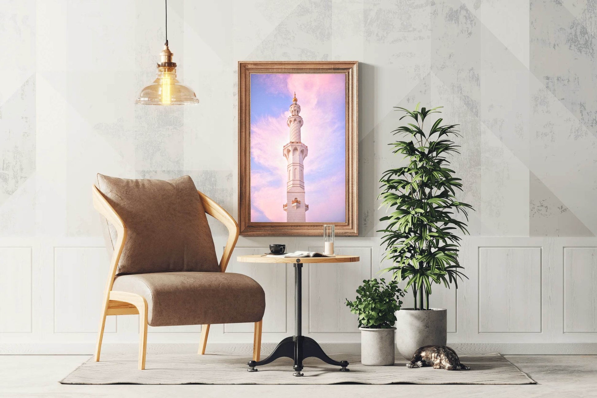 Pastel Skies with Minaret Wall Art - beink online art store