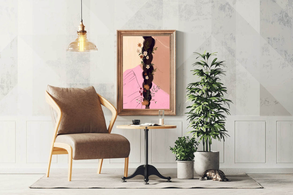 Braided Hair of A Girl Wall Art - beink online art store