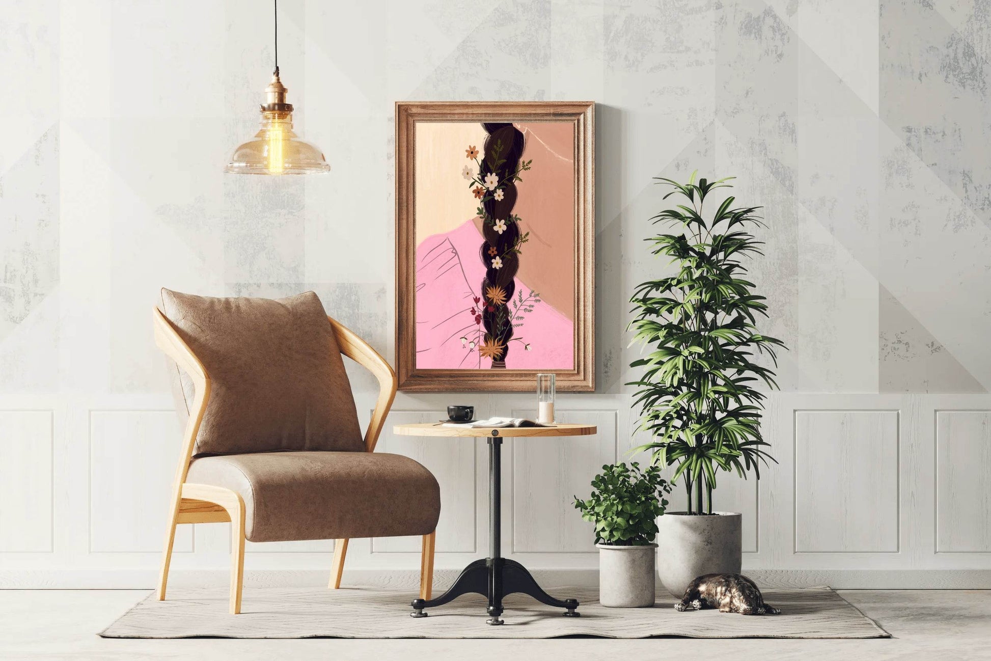 Braided Hair of A Girl Wall Art - beink online art store