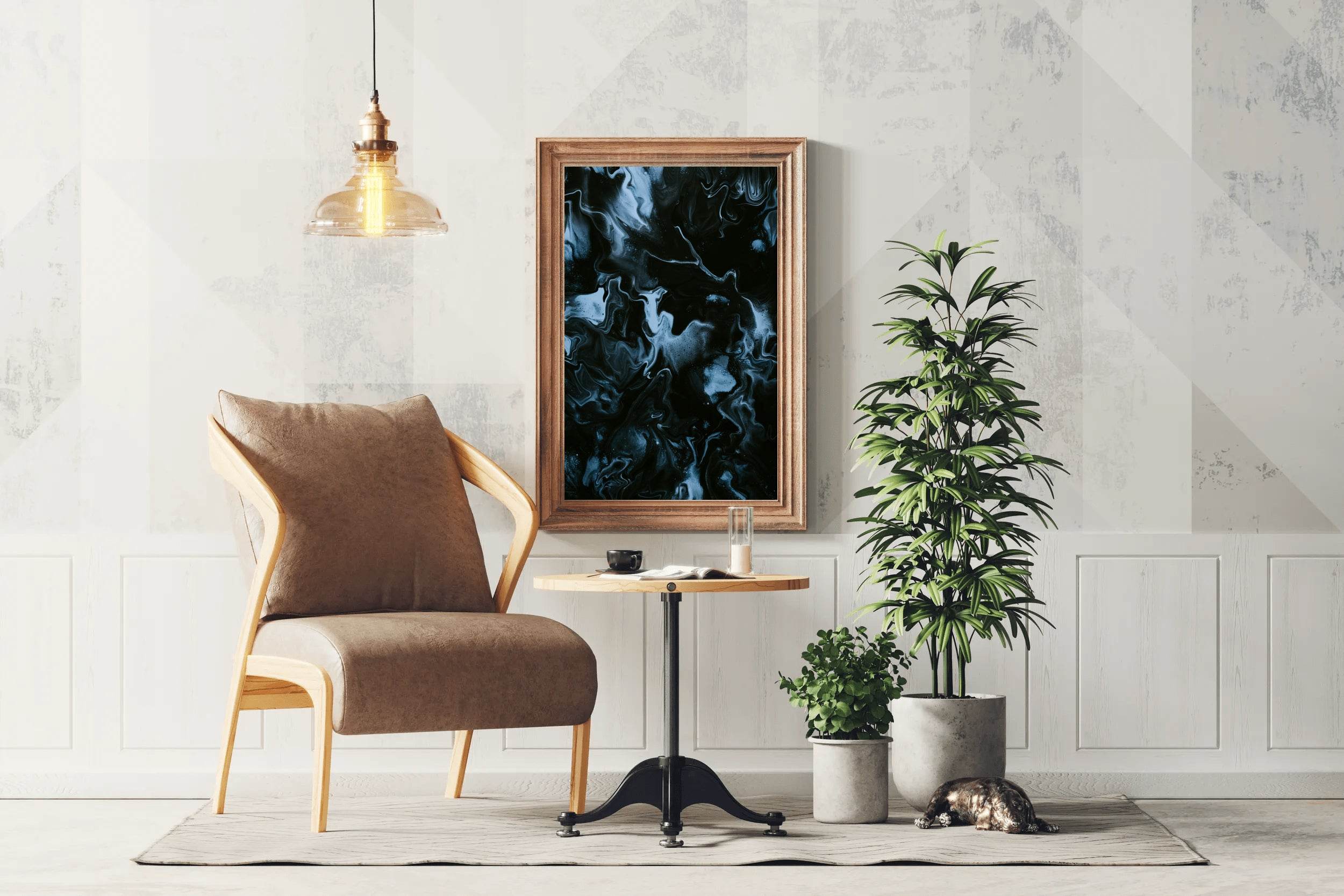 Smokey Oil Paint Abstract Wall Art - beink online art store