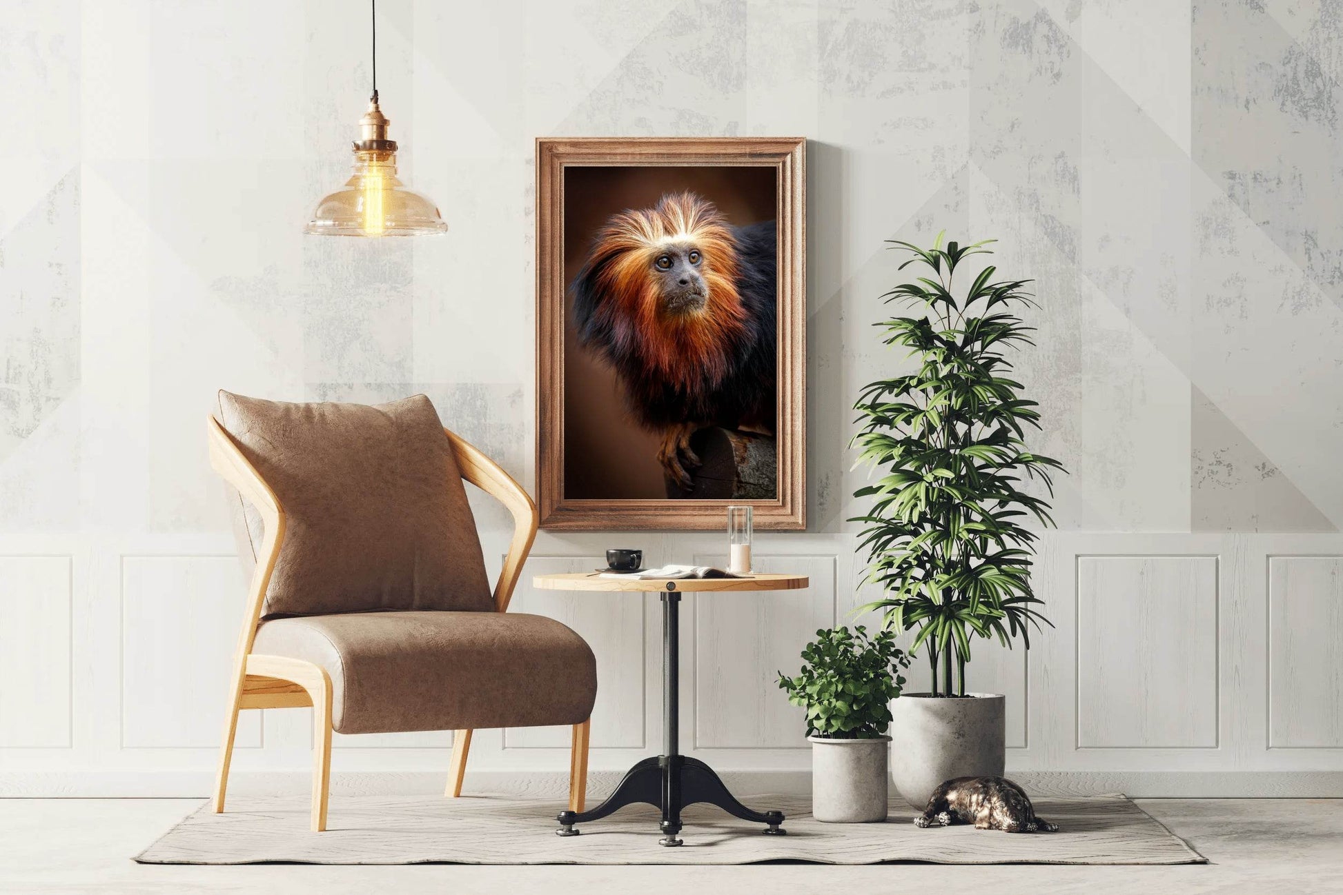Golden Marmoset Monkey Wall Art - beink online art store