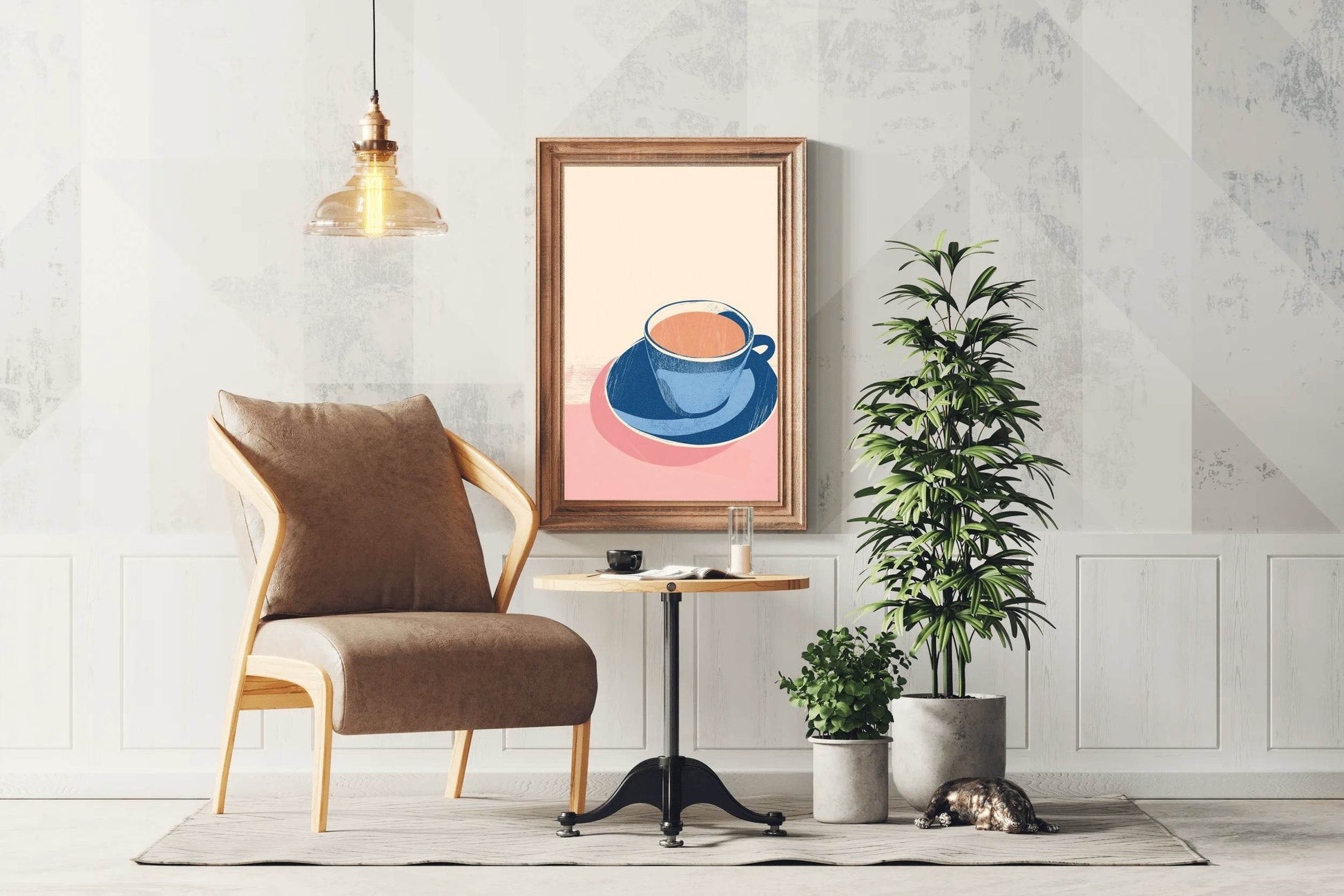Blue Cup of Tea Wall Art - beink online art store