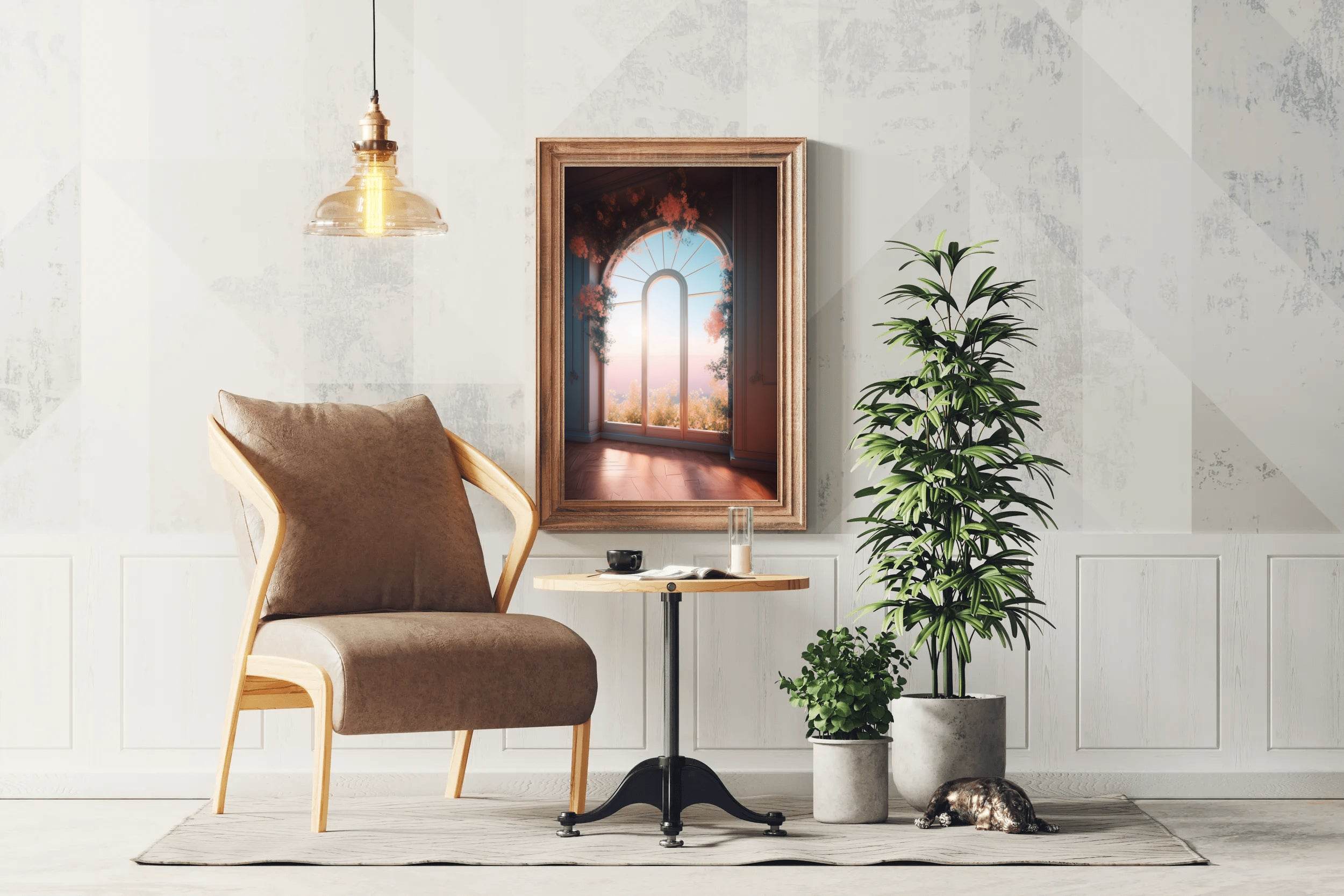 Window with Surreal and Magical Landscape Anime Wall Art - beink online art store
