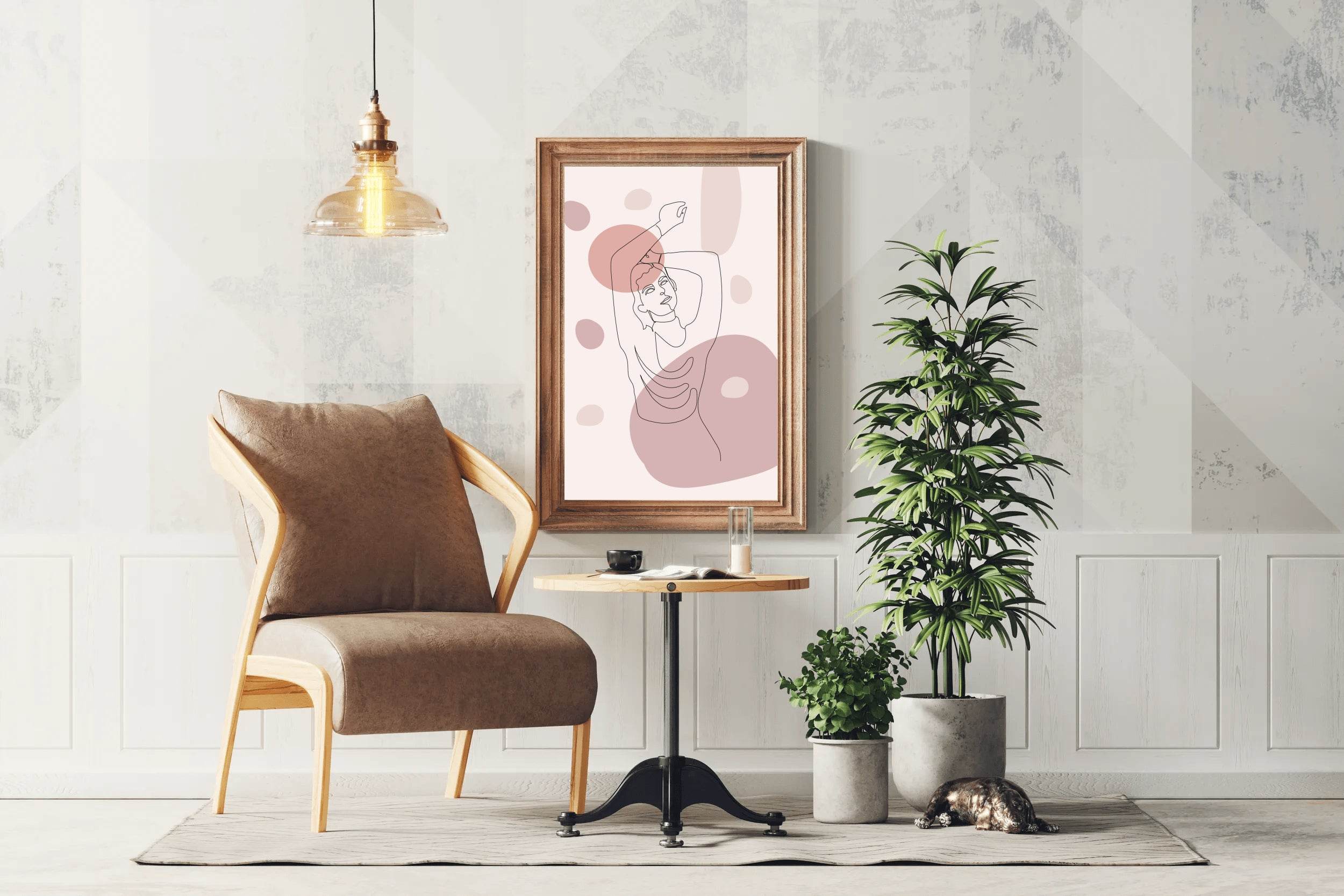 Bust Painting of Beautiful Woman Wall Art - beink online art store