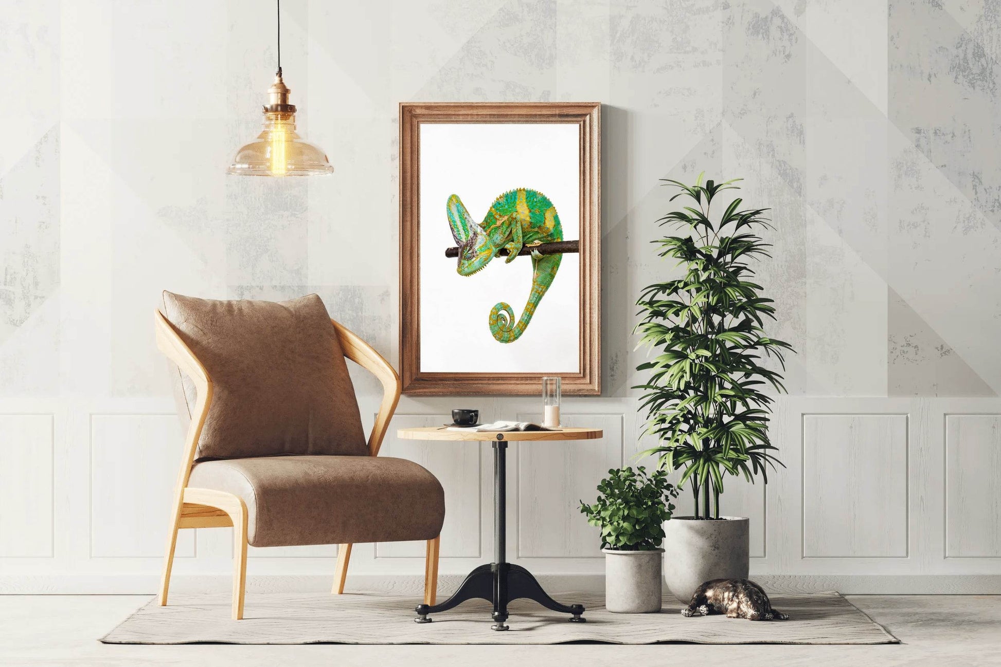 Veiled Chameleon Animal Wall Art - beink online art store
