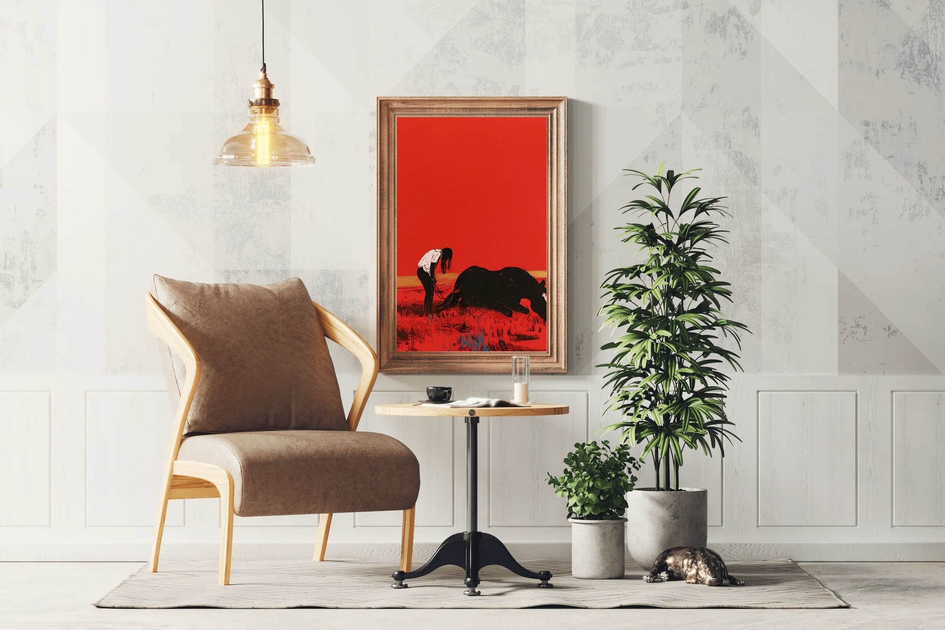 Sick Black Horse Wall Art - beink online art store