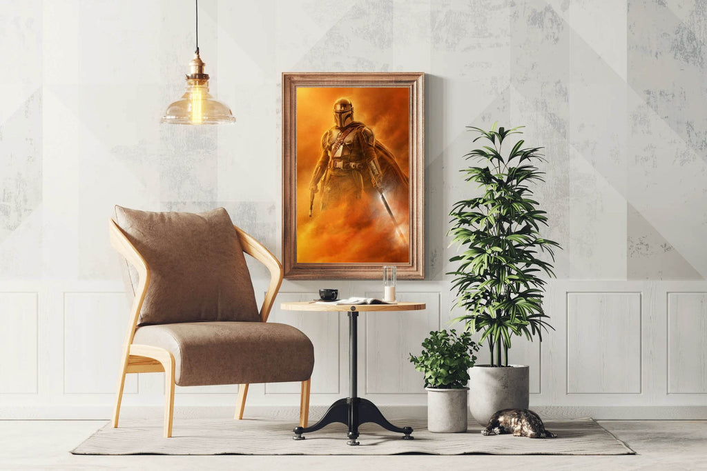 STAR WARS Mandalorian in Sand Storm Wall Art - beink online art store